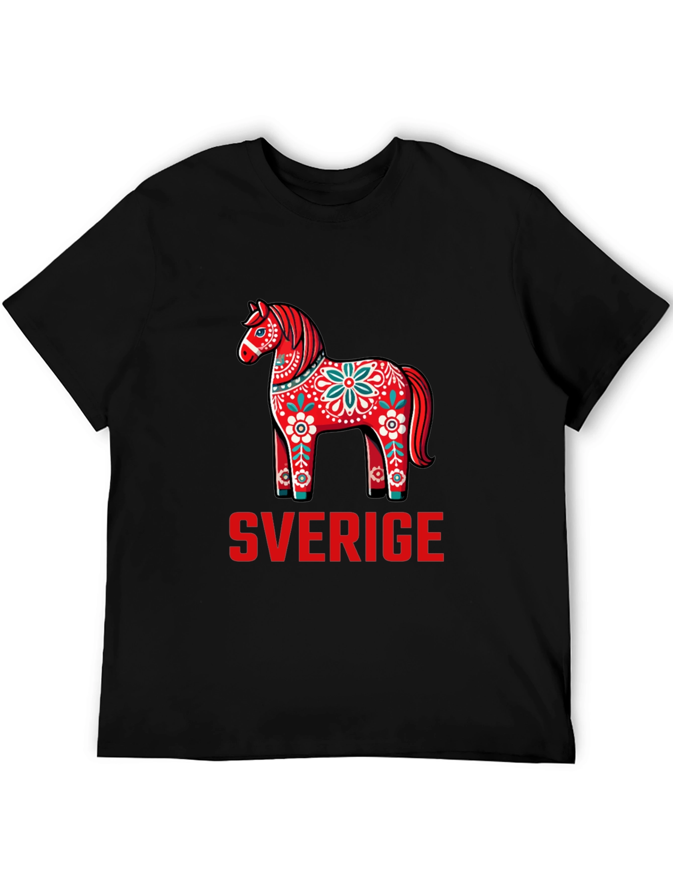 Sweden Dala Horse T-Shirt - Sverige Graphic Tee