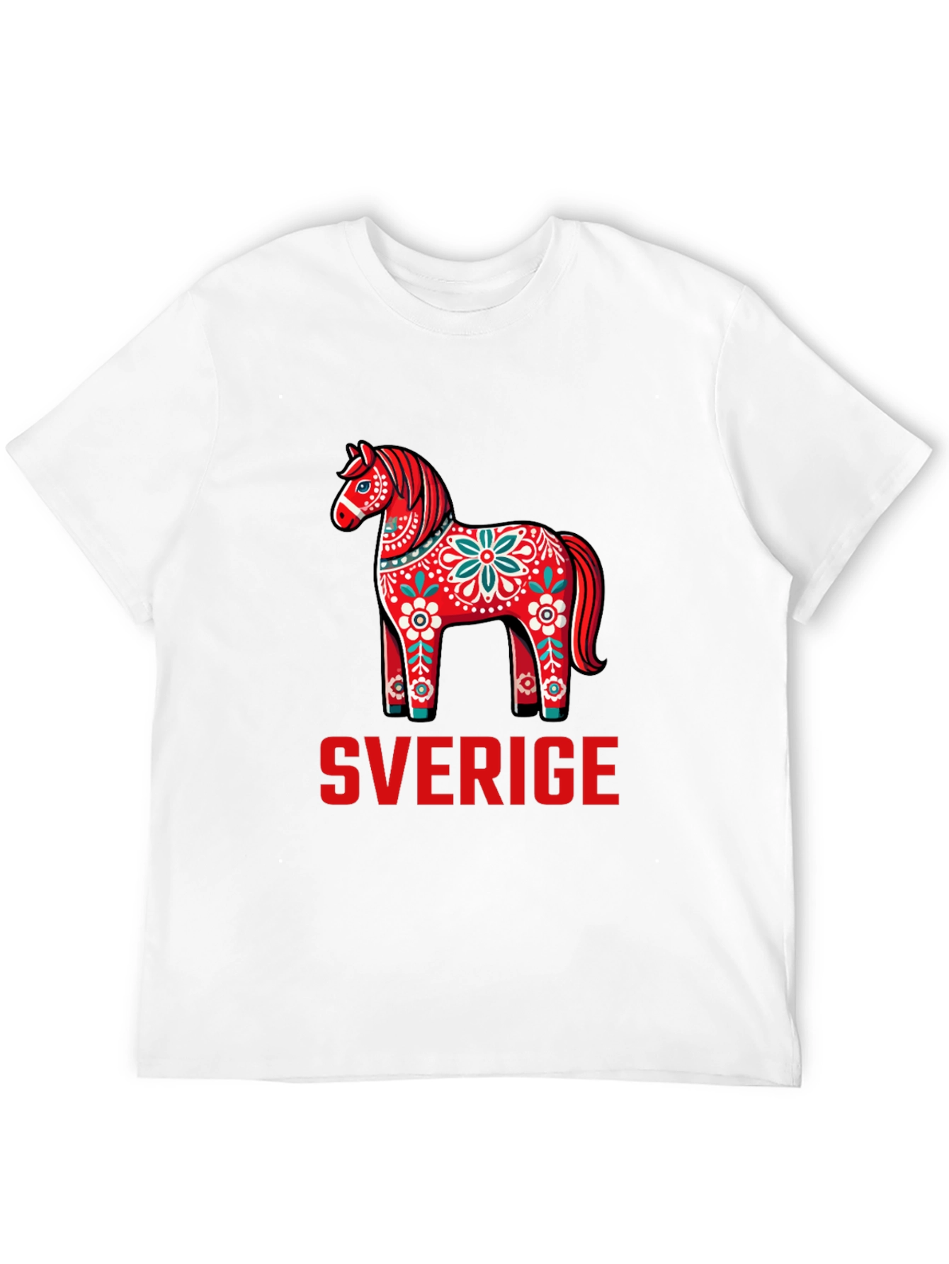 Sweden Dala Horse T-Shirt - Sverige Graphic Tee