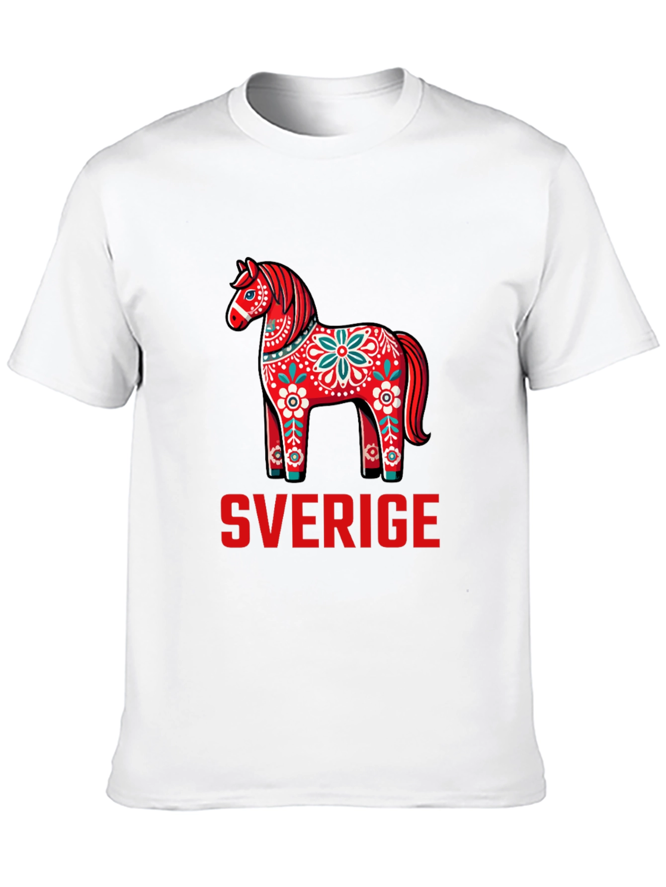Sweden Dala Horse T-Shirt - Sverige Graphic Tee