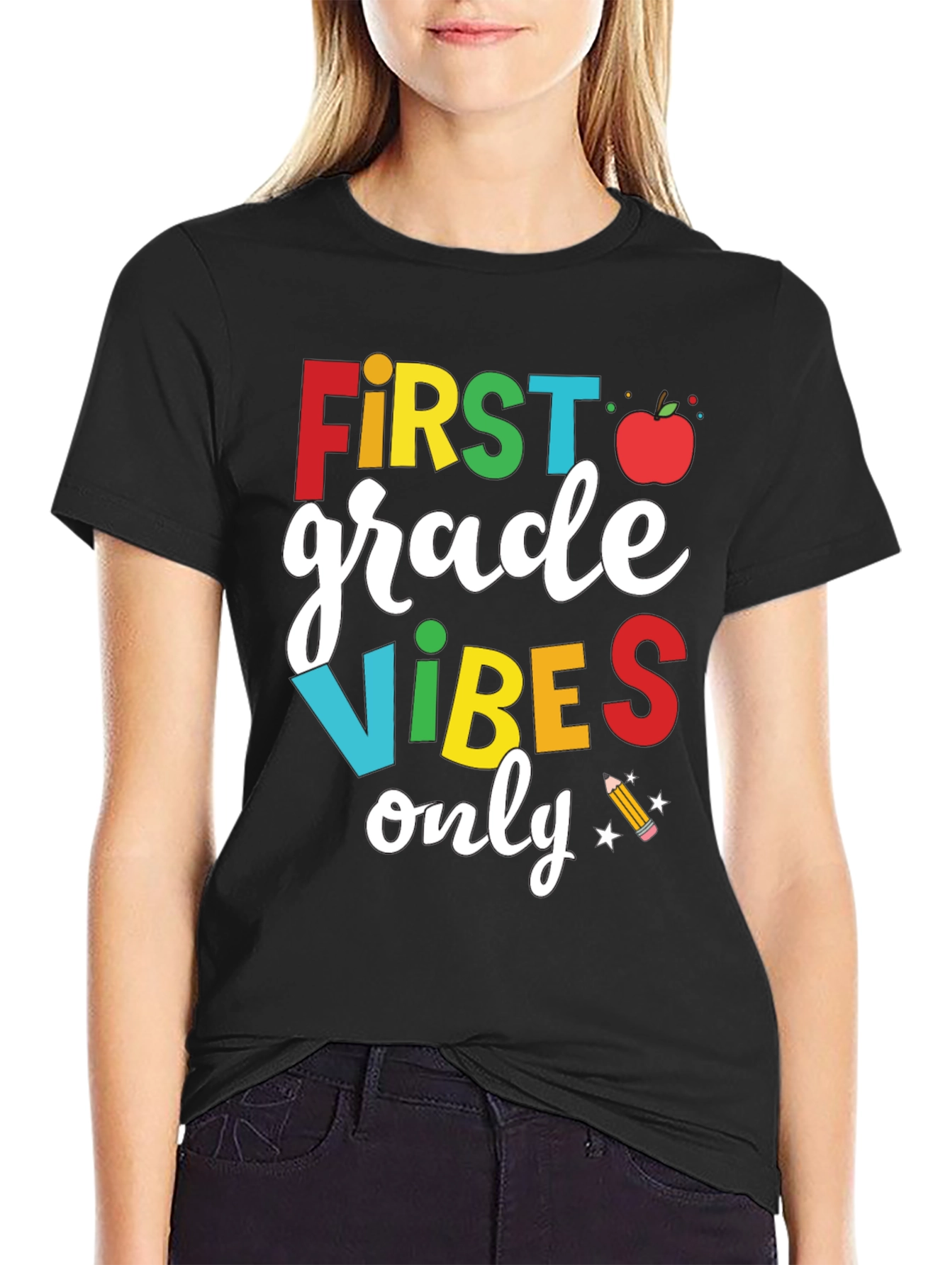 First Grade Vibes Only T-Shirt - Back to School