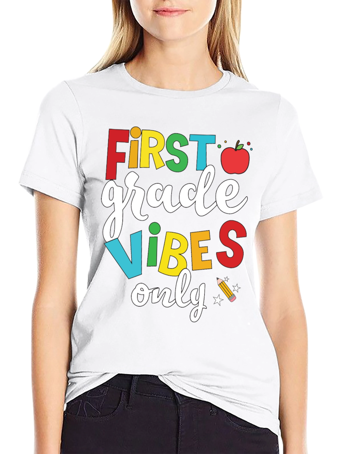 First Grade Vibes Only T-Shirt - Back to School
