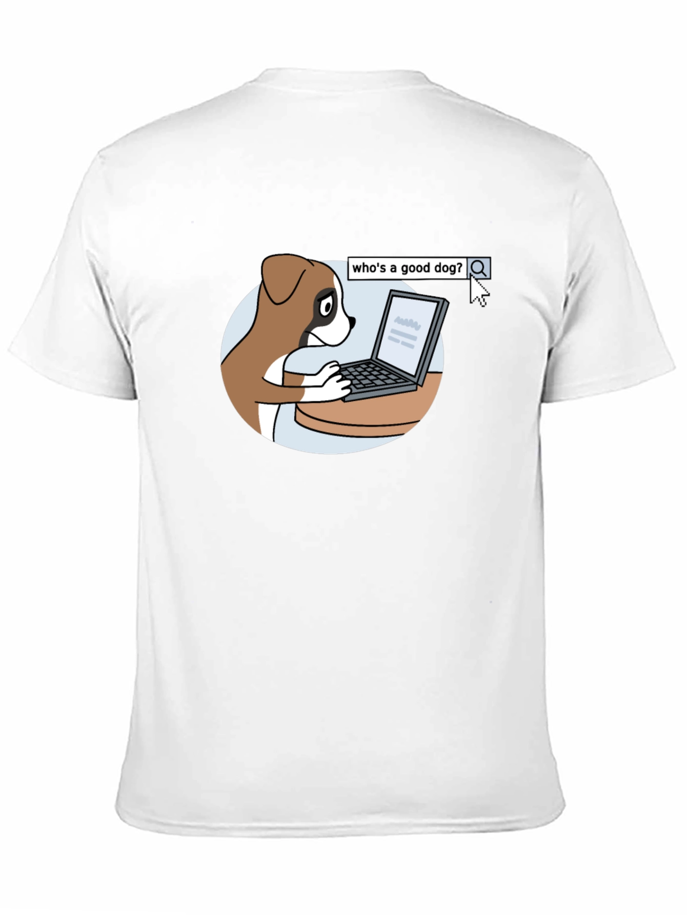 Dog on Computer T-Shirt