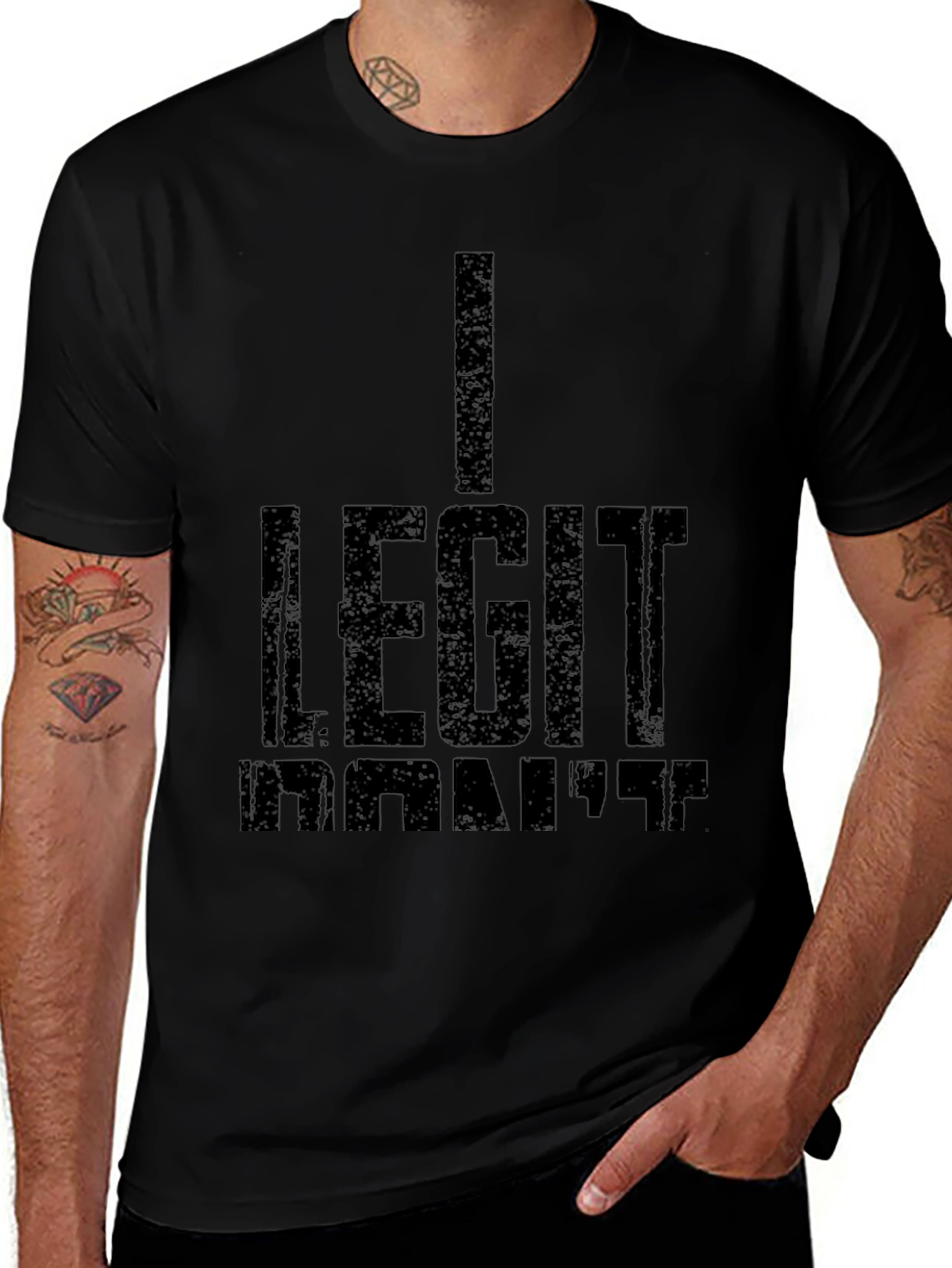 I Legit Dont Care Black T-Shirt