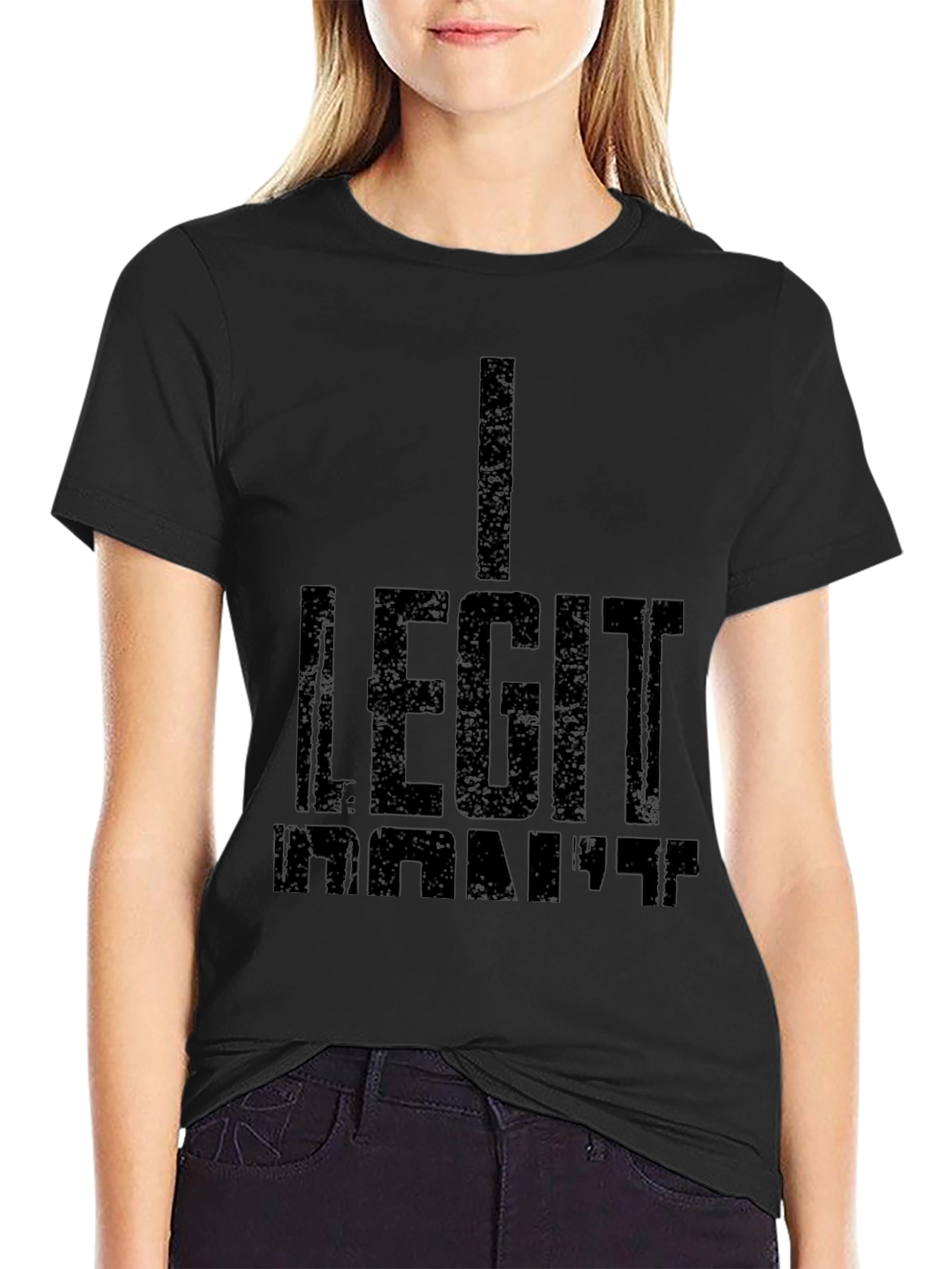 I Legit Dont Care Black T-Shirt