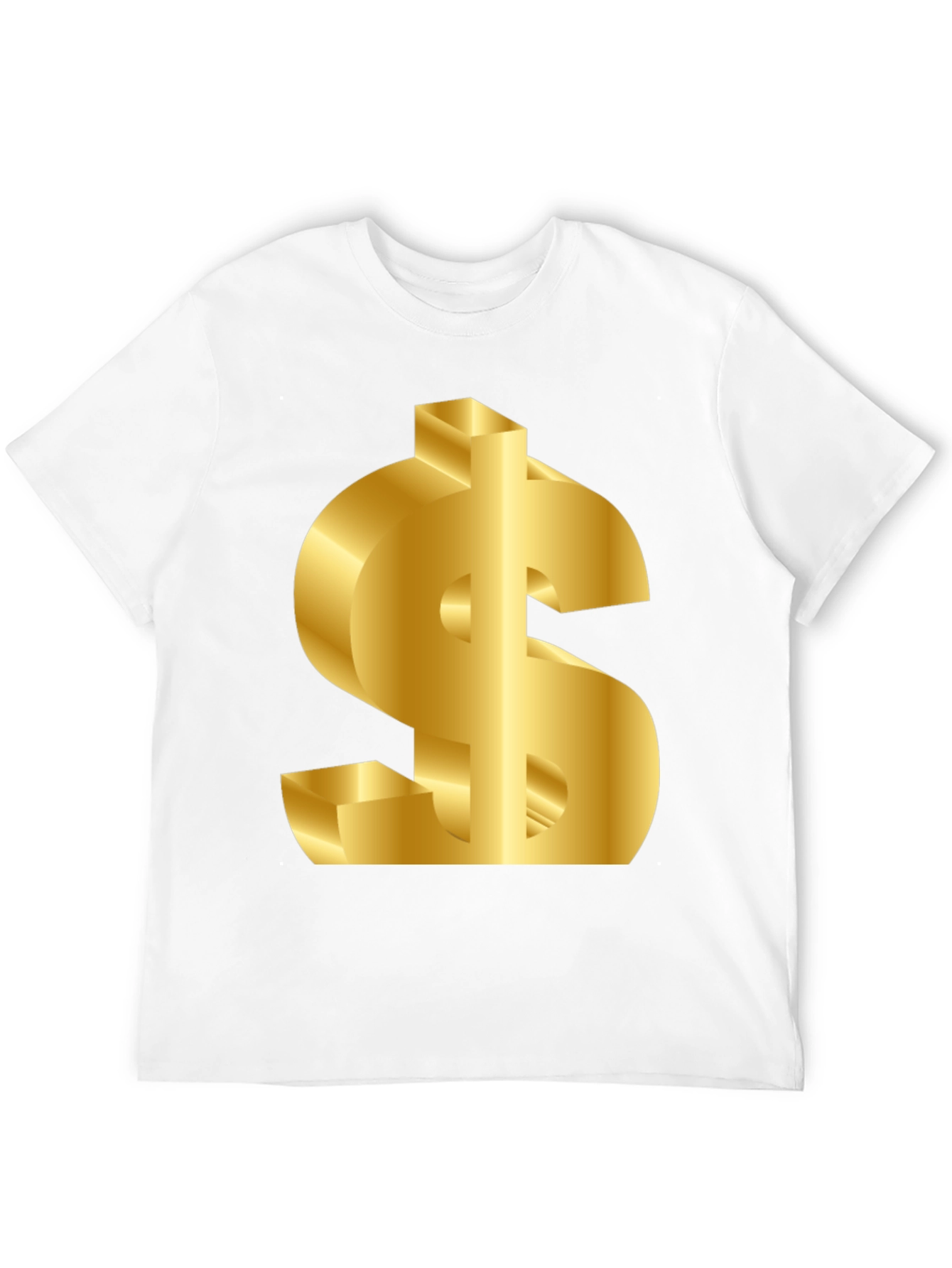 Gold Dollar Sign Graphic T-Shirt