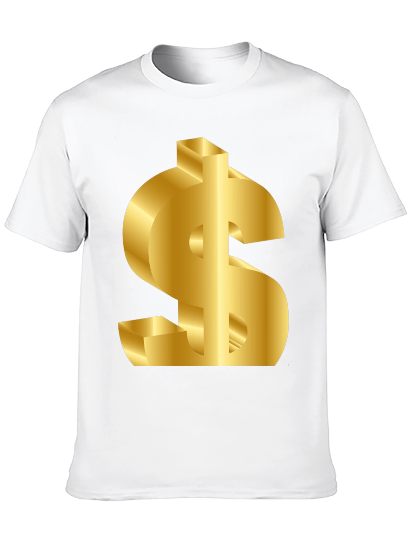 Gold Dollar Sign Graphic T-Shirt