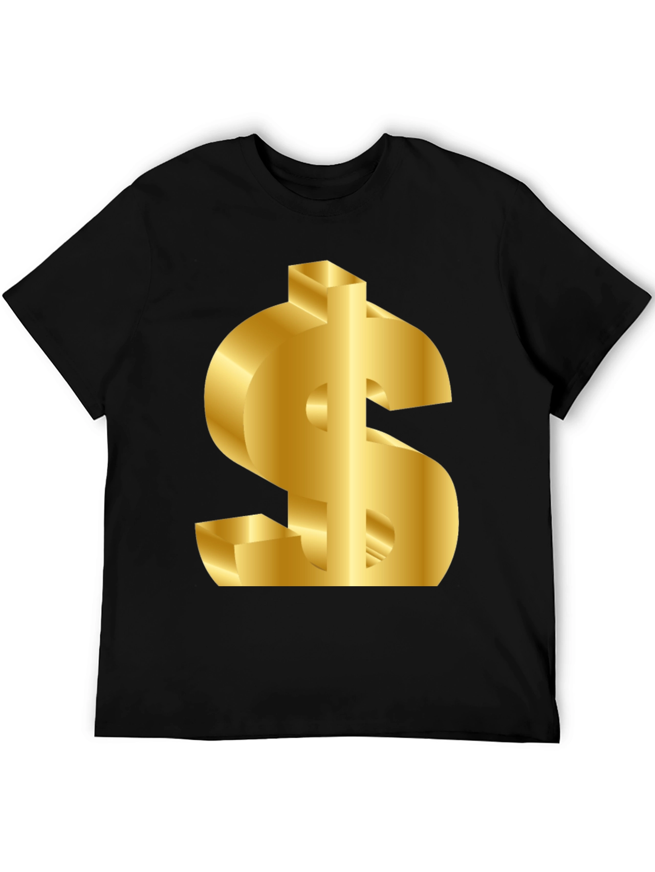 Gold Dollar Sign Graphic T-Shirt