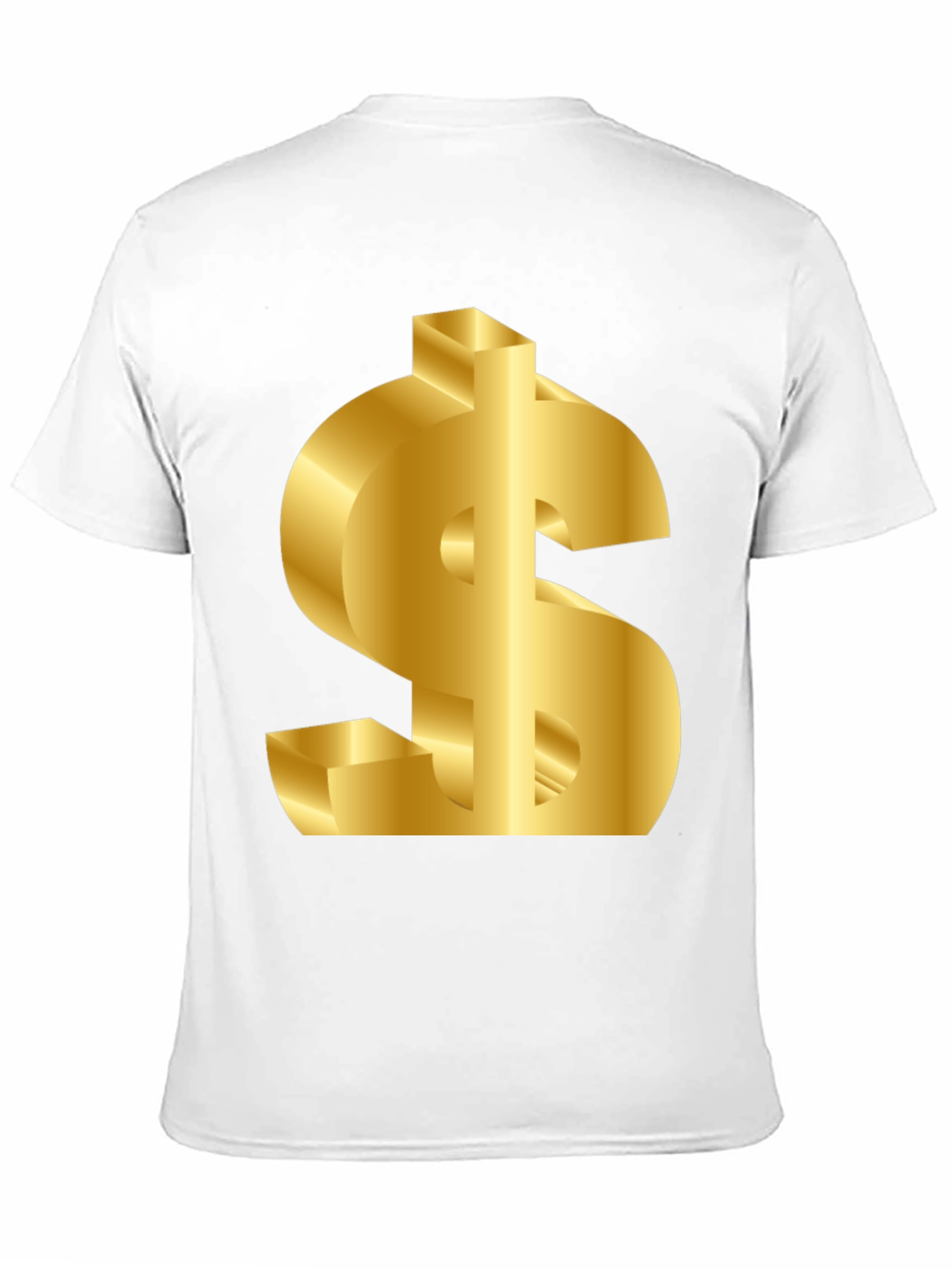 Gold Dollar Sign Graphic T-Shirt