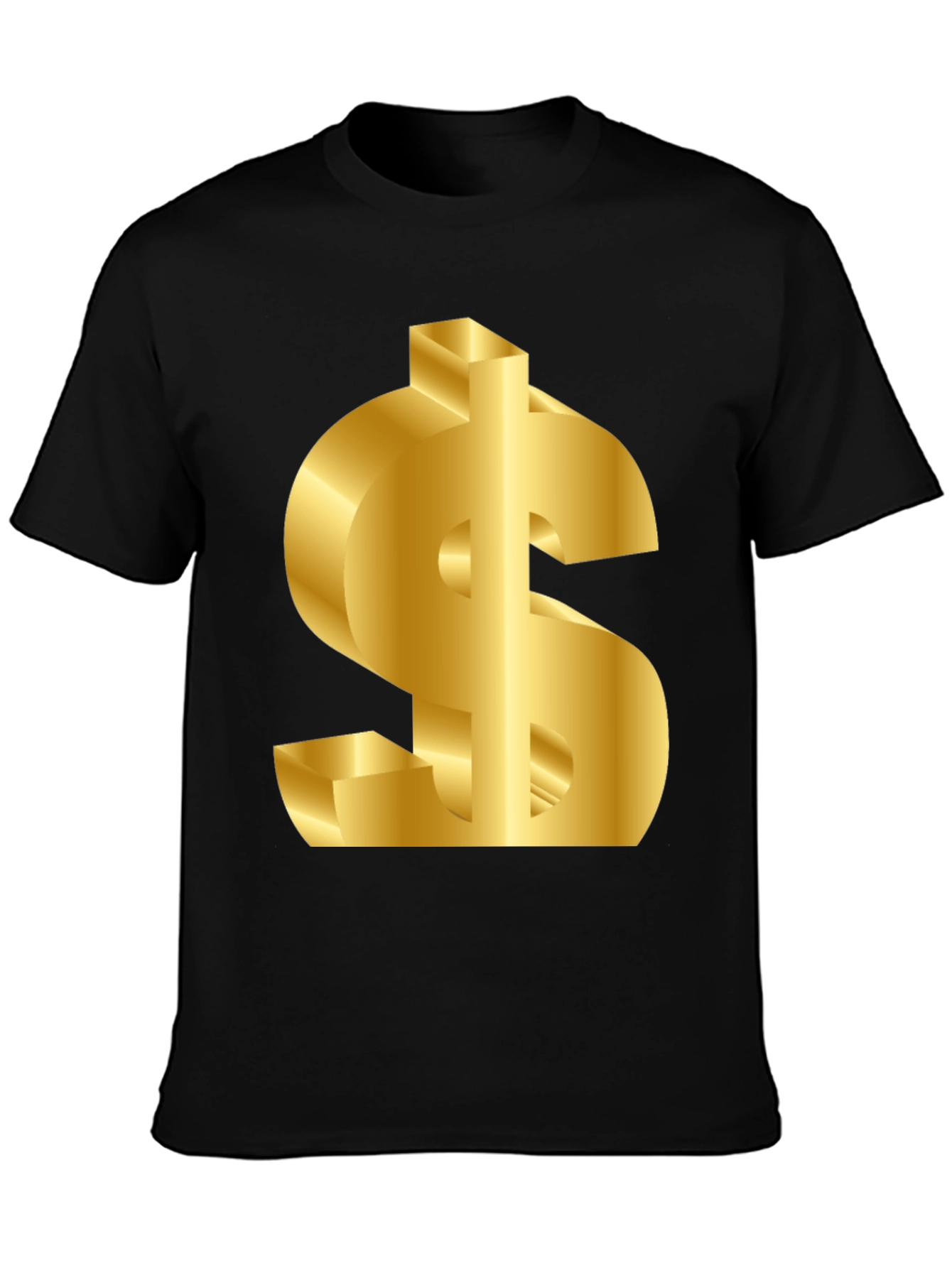 Gold Dollar Sign Graphic T-Shirt
