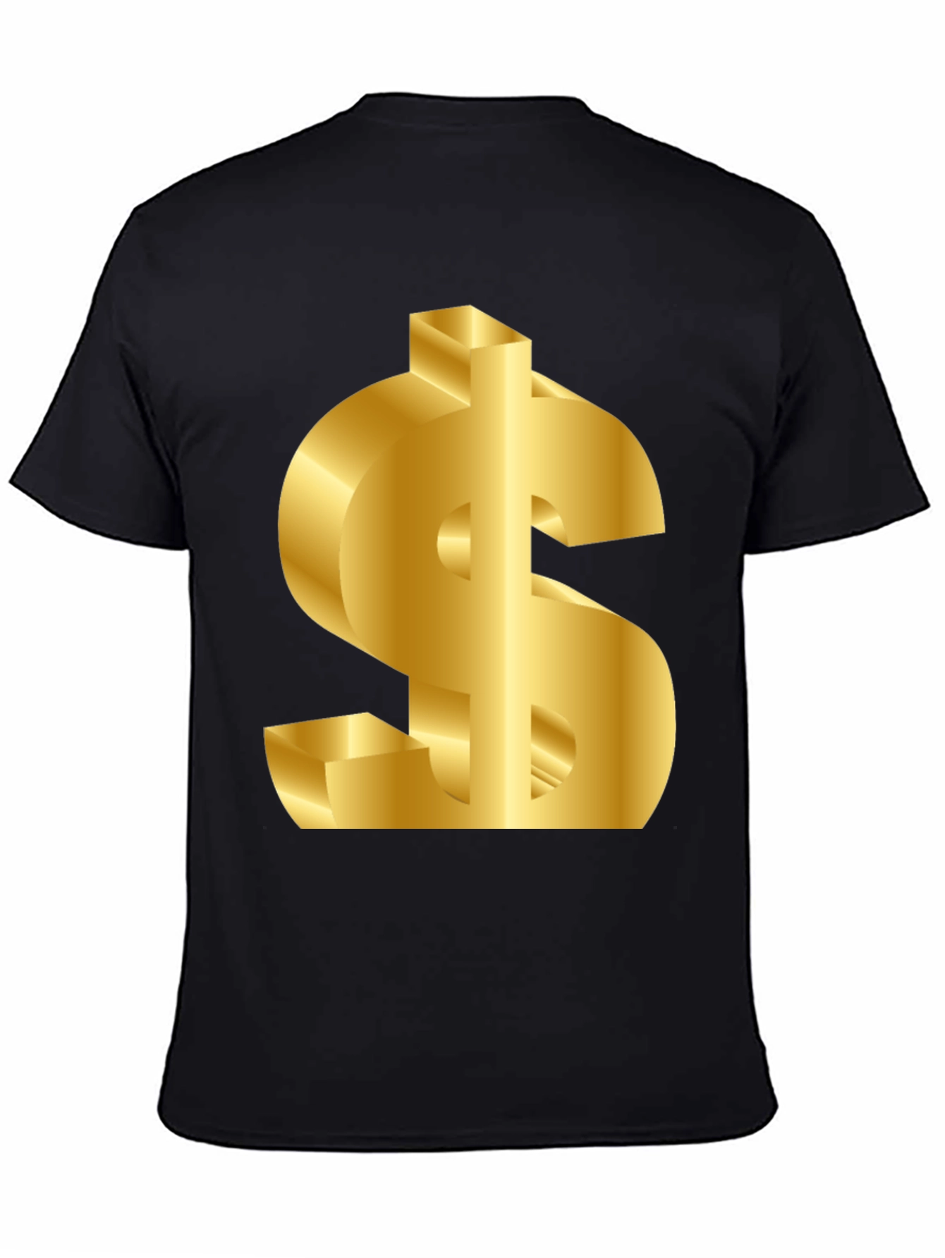 Gold Dollar Sign Graphic T-Shirt