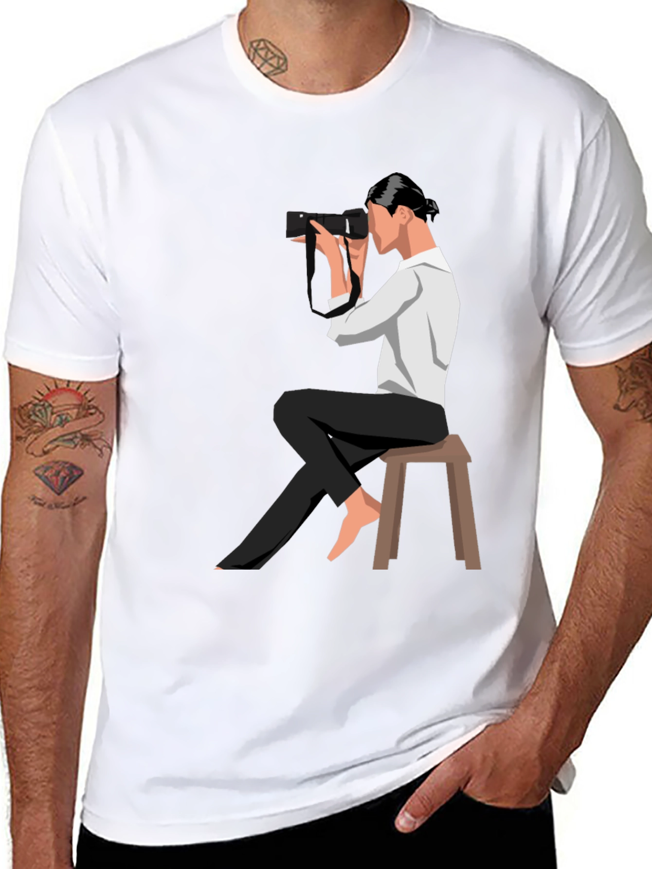 Photographer Graphic Tee - Unisex Black T-Shirt