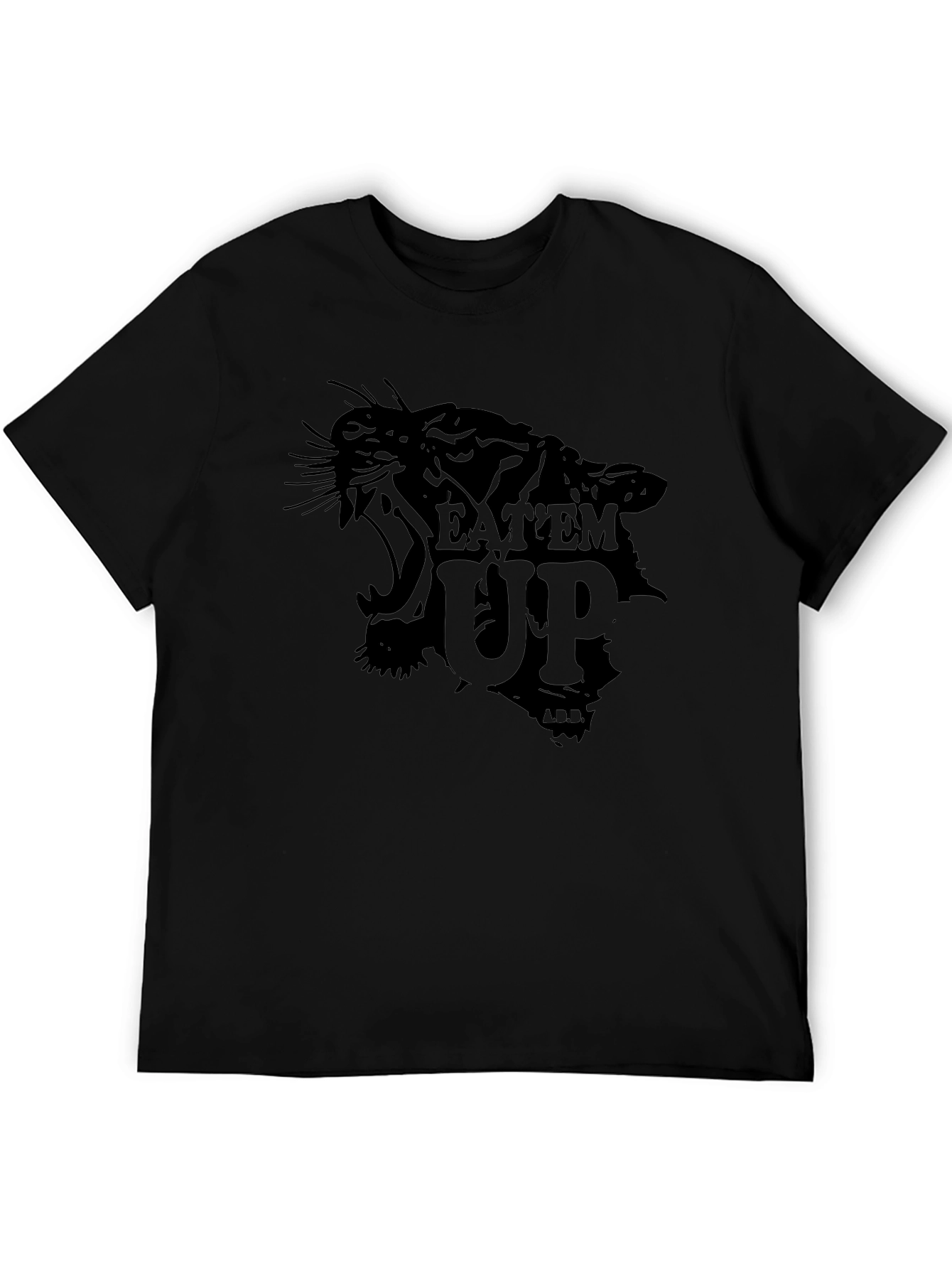 EatEm Up Graphic Print Black T-Shirt