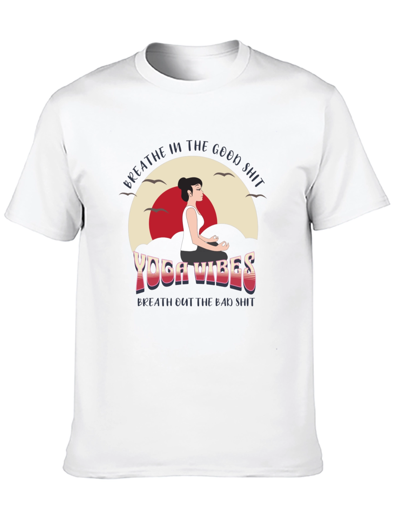 Yoga Vibes Graphic Tee - Breathe In the Good