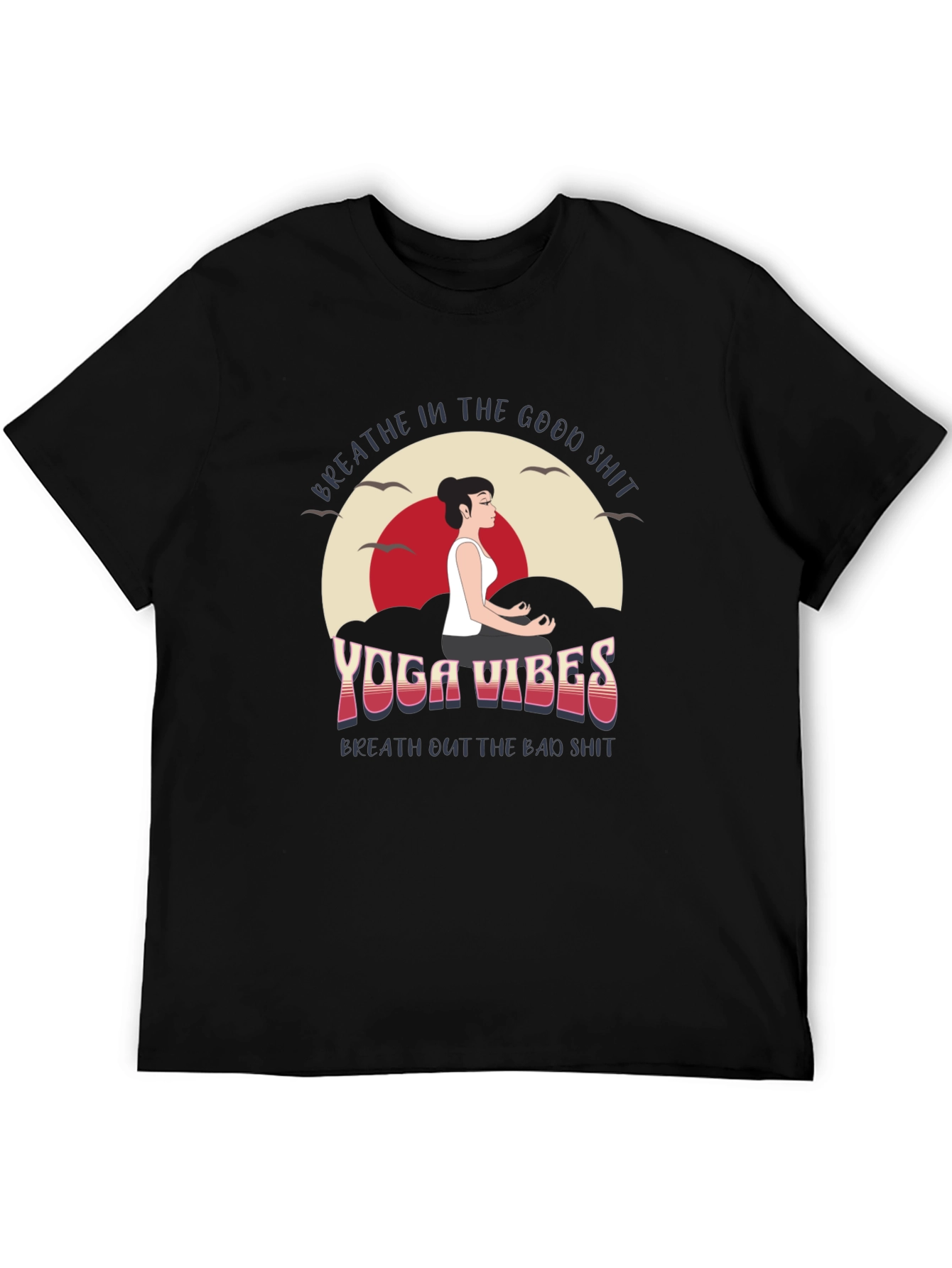Yoga Vibes Graphic Tee - Breathe In the Good