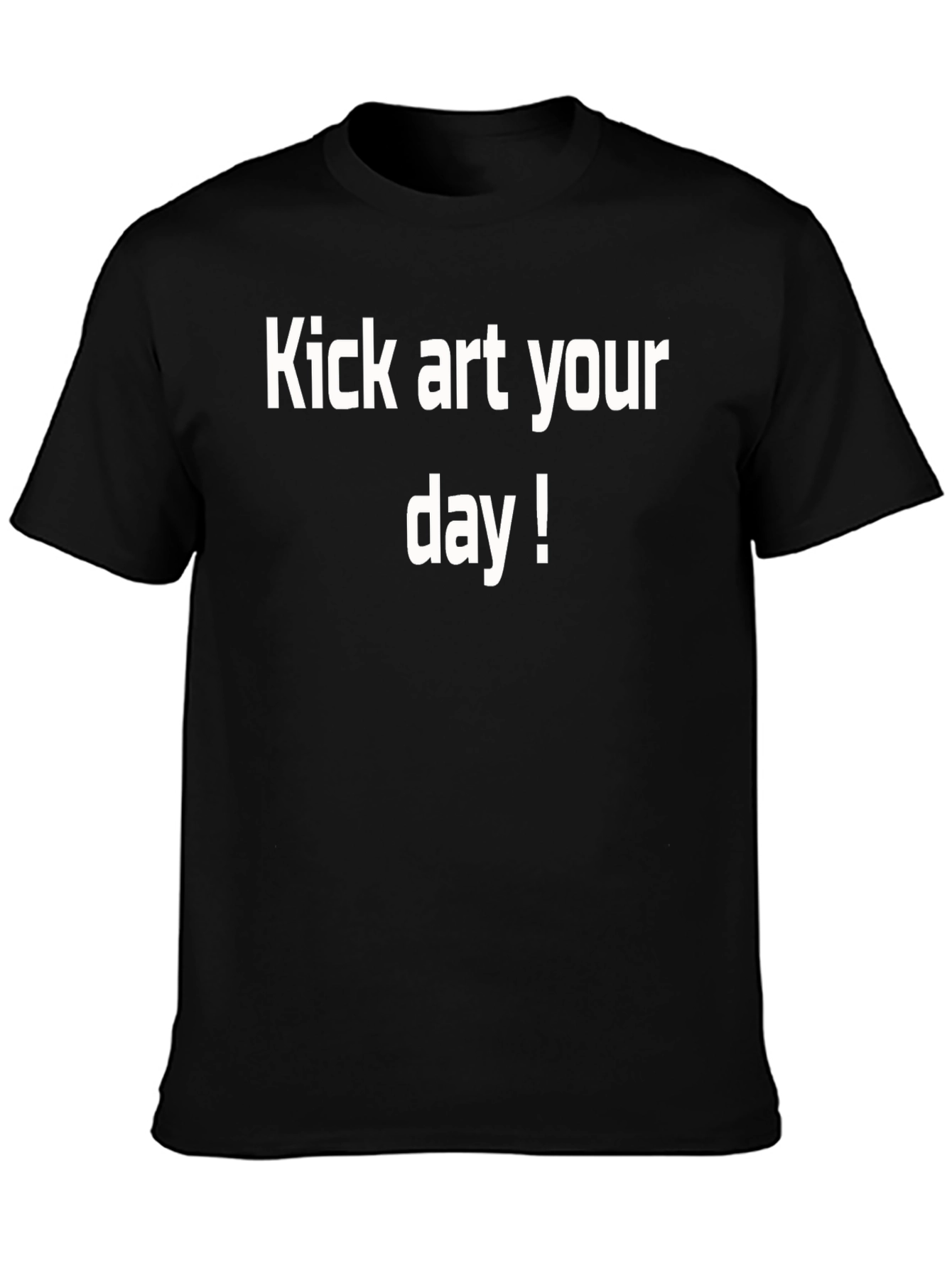 Kick Art Your Day! Black Graphic Tee