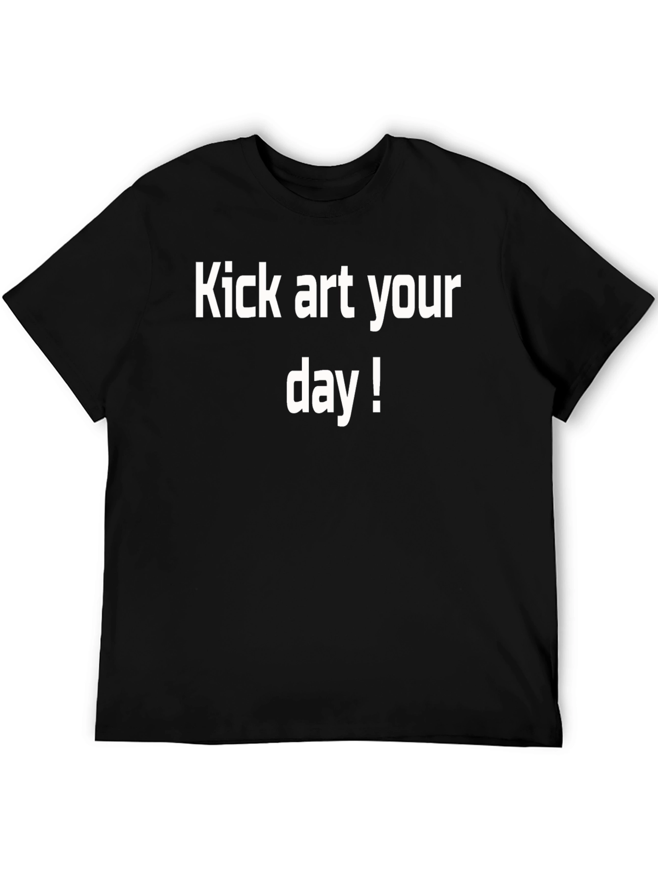 Kick Art Your Day! Black Graphic Tee