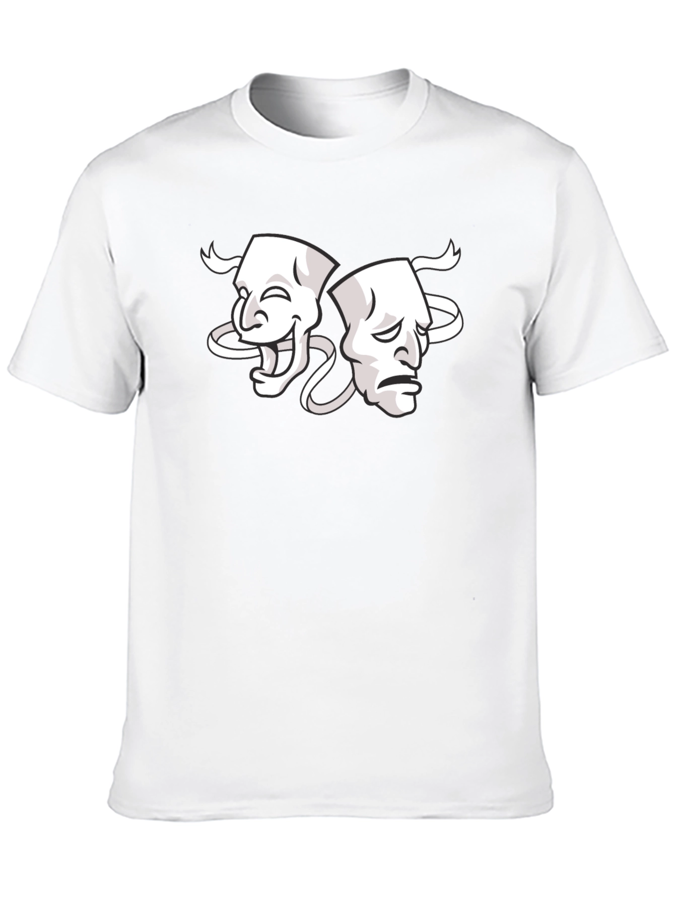 Comedy and Tragedy Masks Graphic Tee