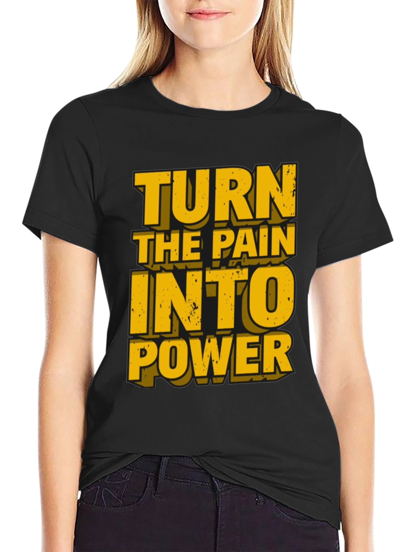Motivational Graphic T-Shirt: Turn Pain Into Power