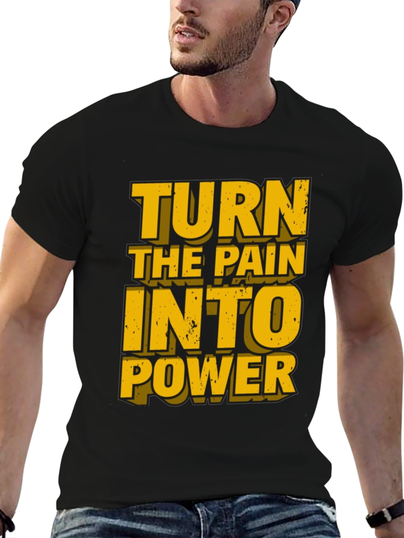 Motivational Graphic T-Shirt: Turn Pain Into Power