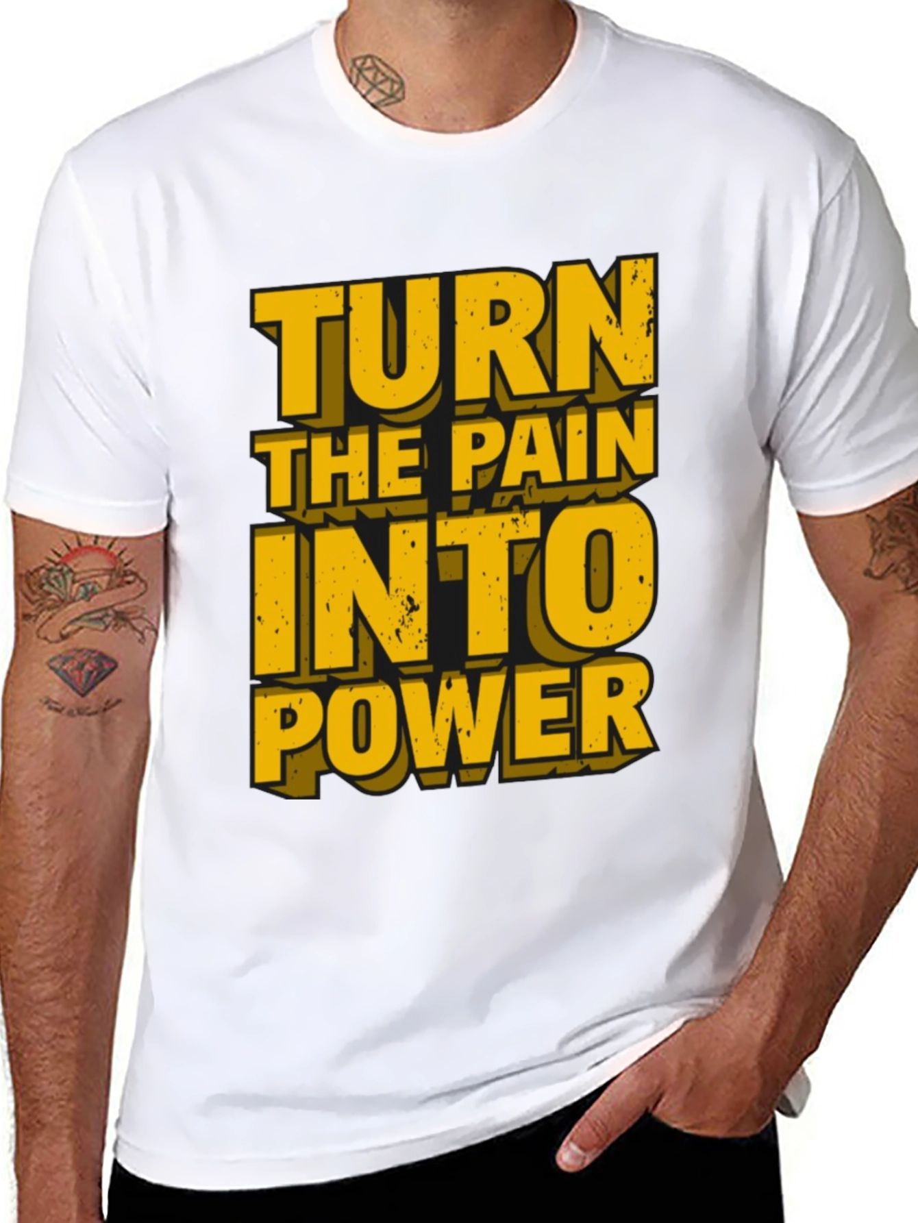 Motivational Graphic T-Shirt: Turn Pain Into Power