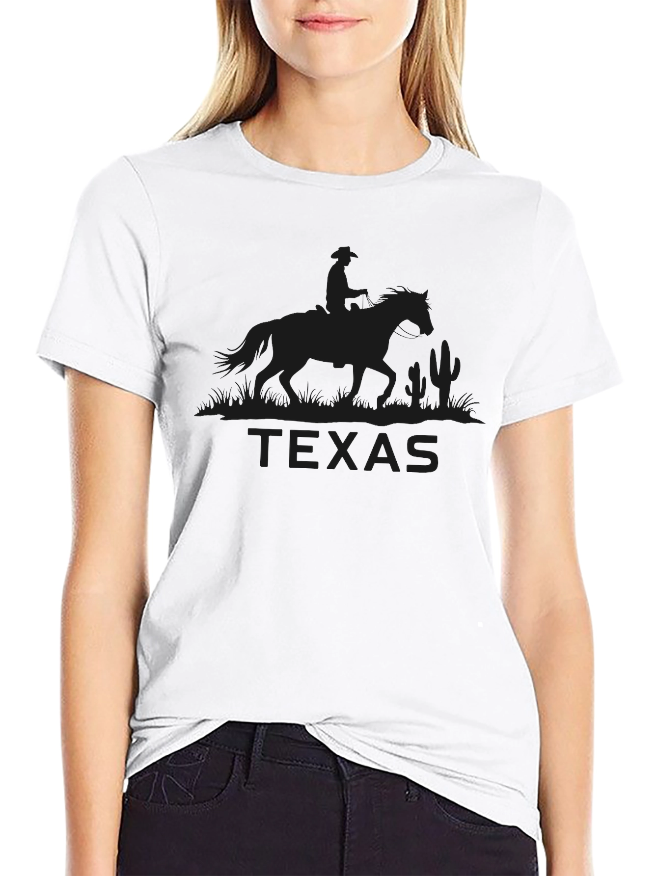 Texas Rider Graphic T-Shirt - Black