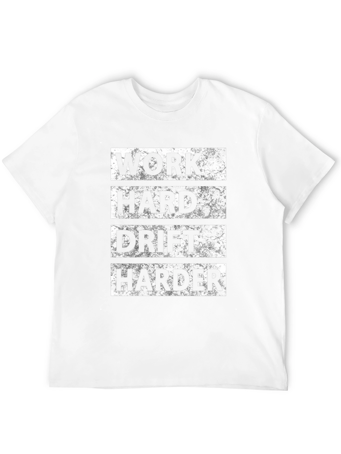 Work Hard Drift Harder Mens Black T-Shirt