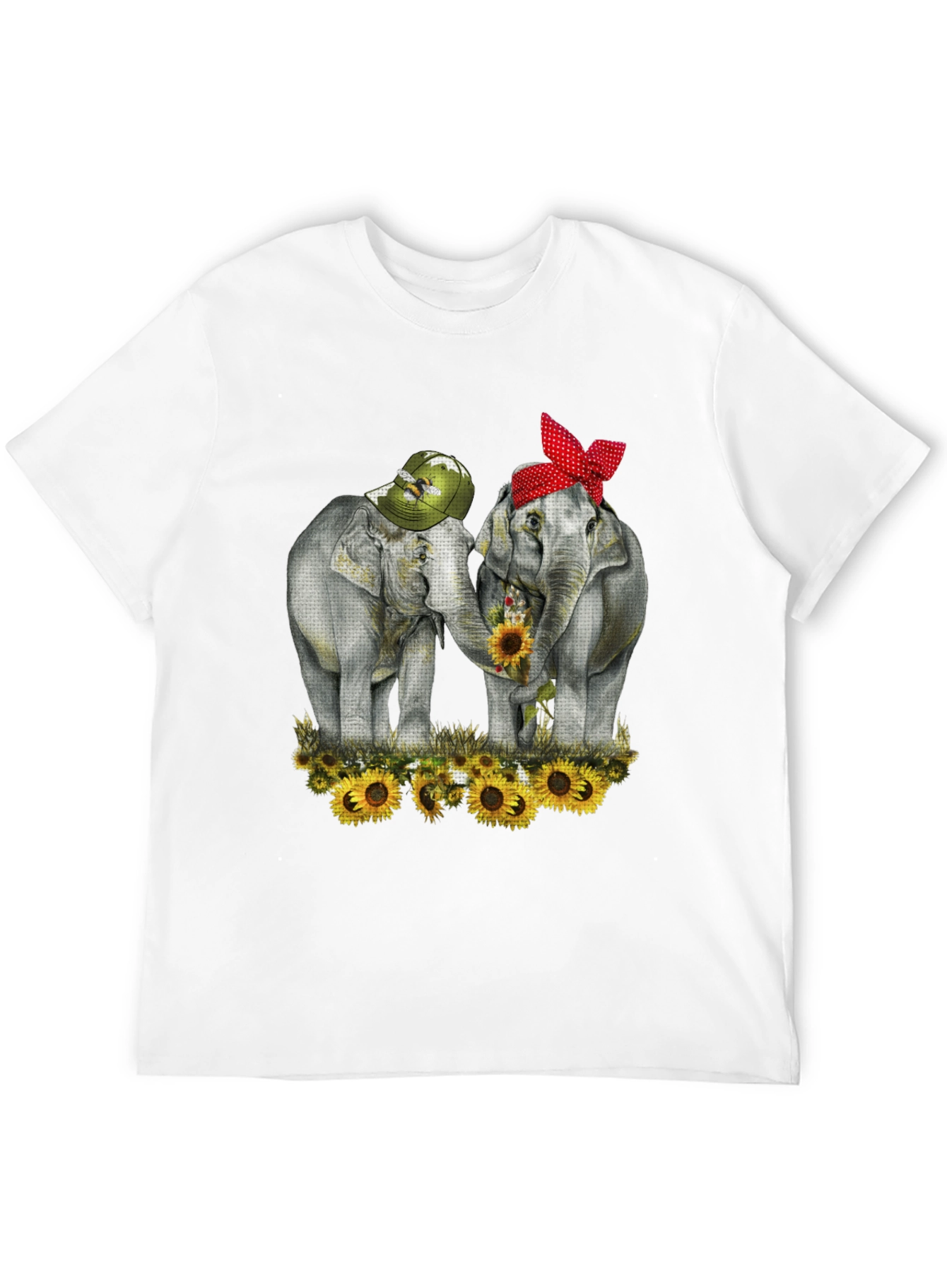 Elephant Sunflower Graphic Tee