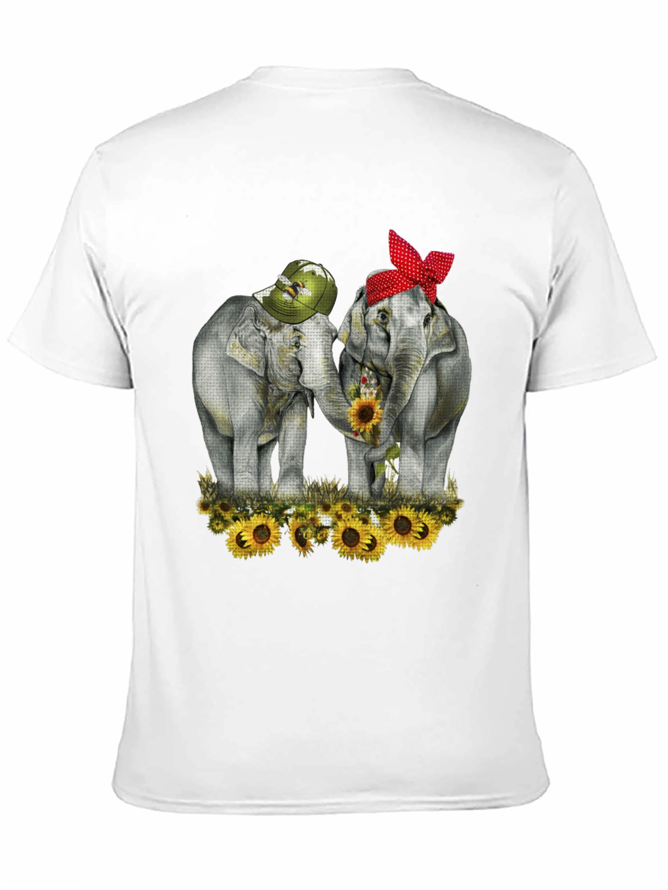 Elephant Sunflower Graphic Tee