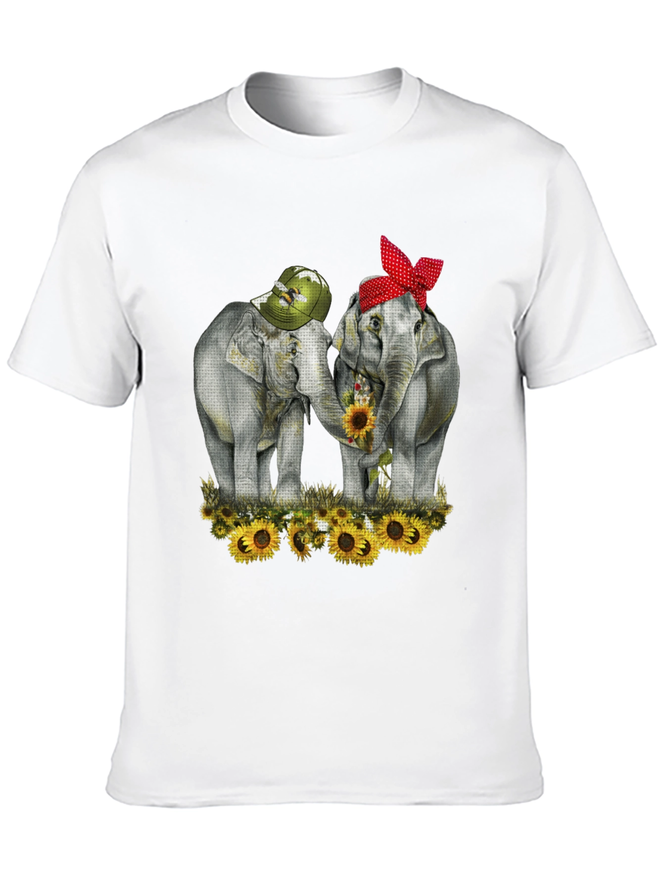 Elephant Sunflower Graphic Tee