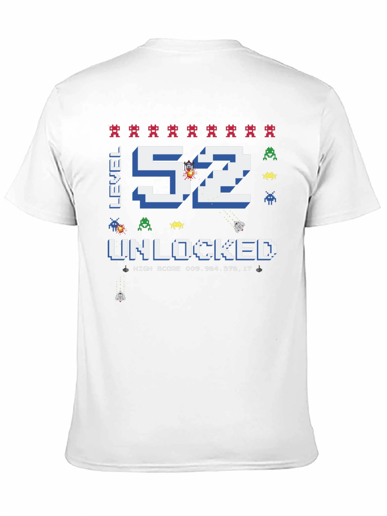 Level 52 Unlocked T-Shirt: Retro Gaming Birthday Tee