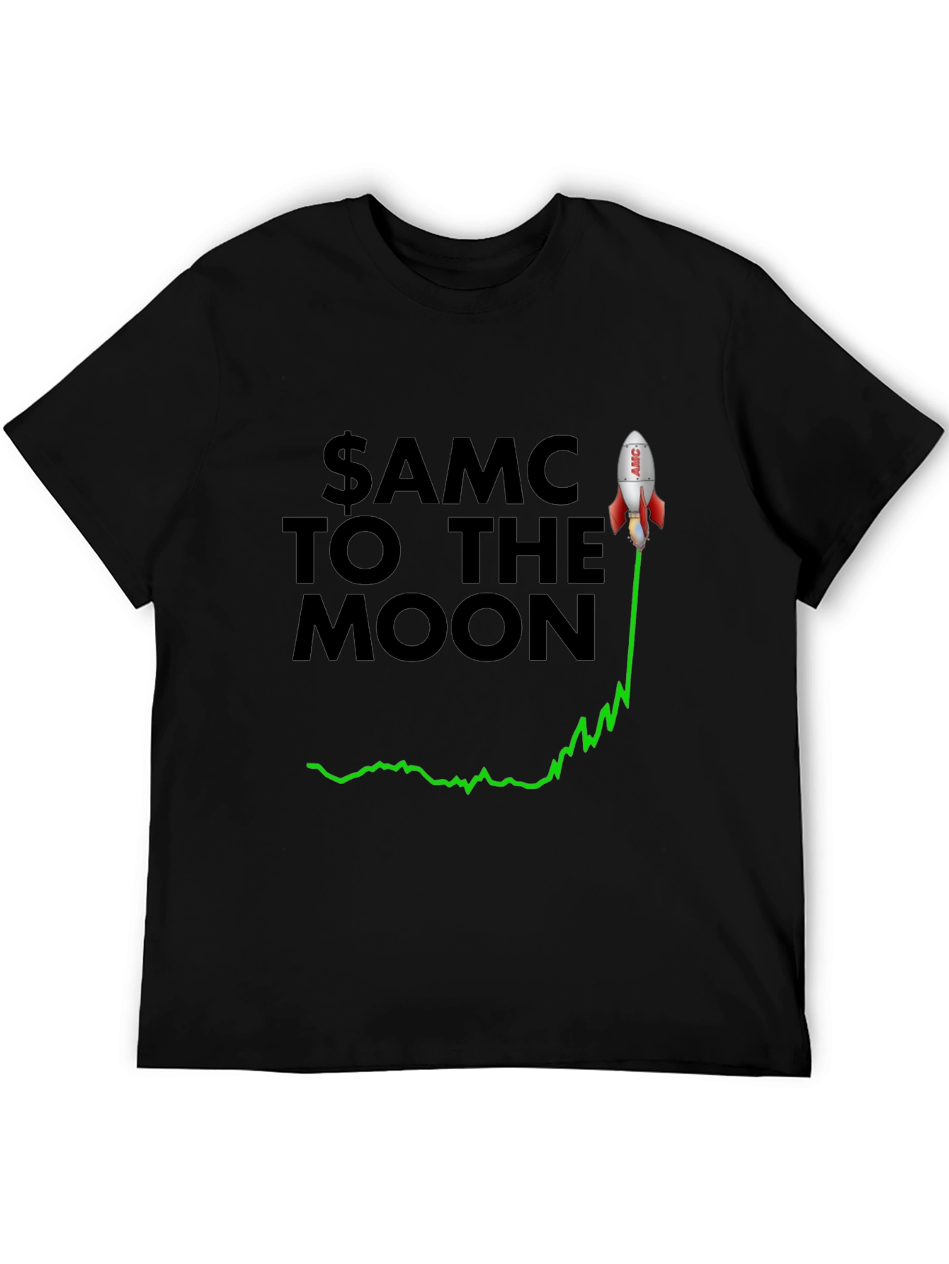 AMC To The Moon T-Shirt - Stock Rocket Tee