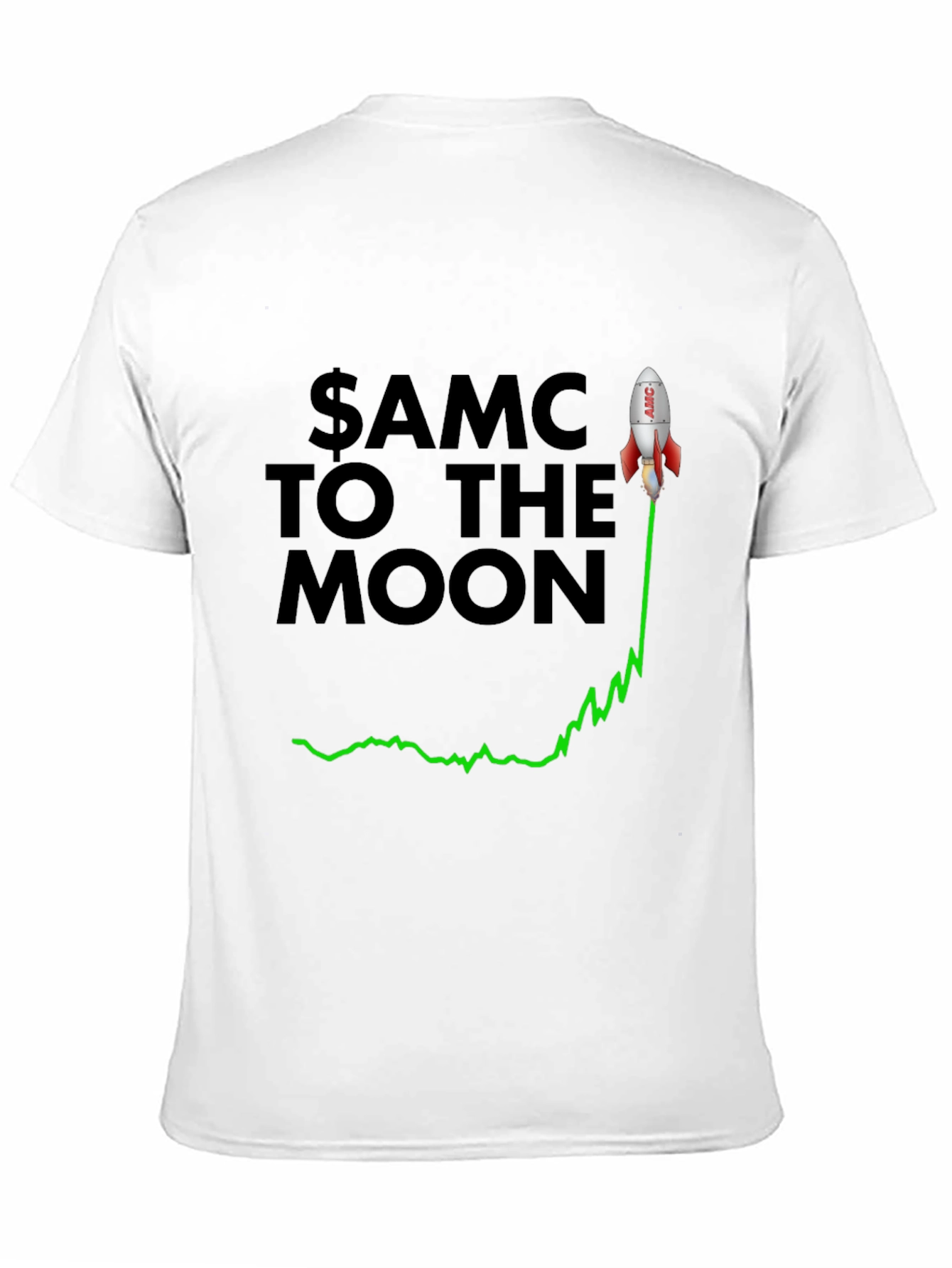 AMC To The Moon T-Shirt - Stock Rocket Tee