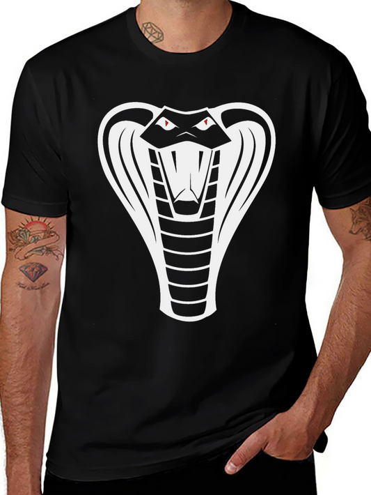 Black Cobra Snake Graphic T-Shirt