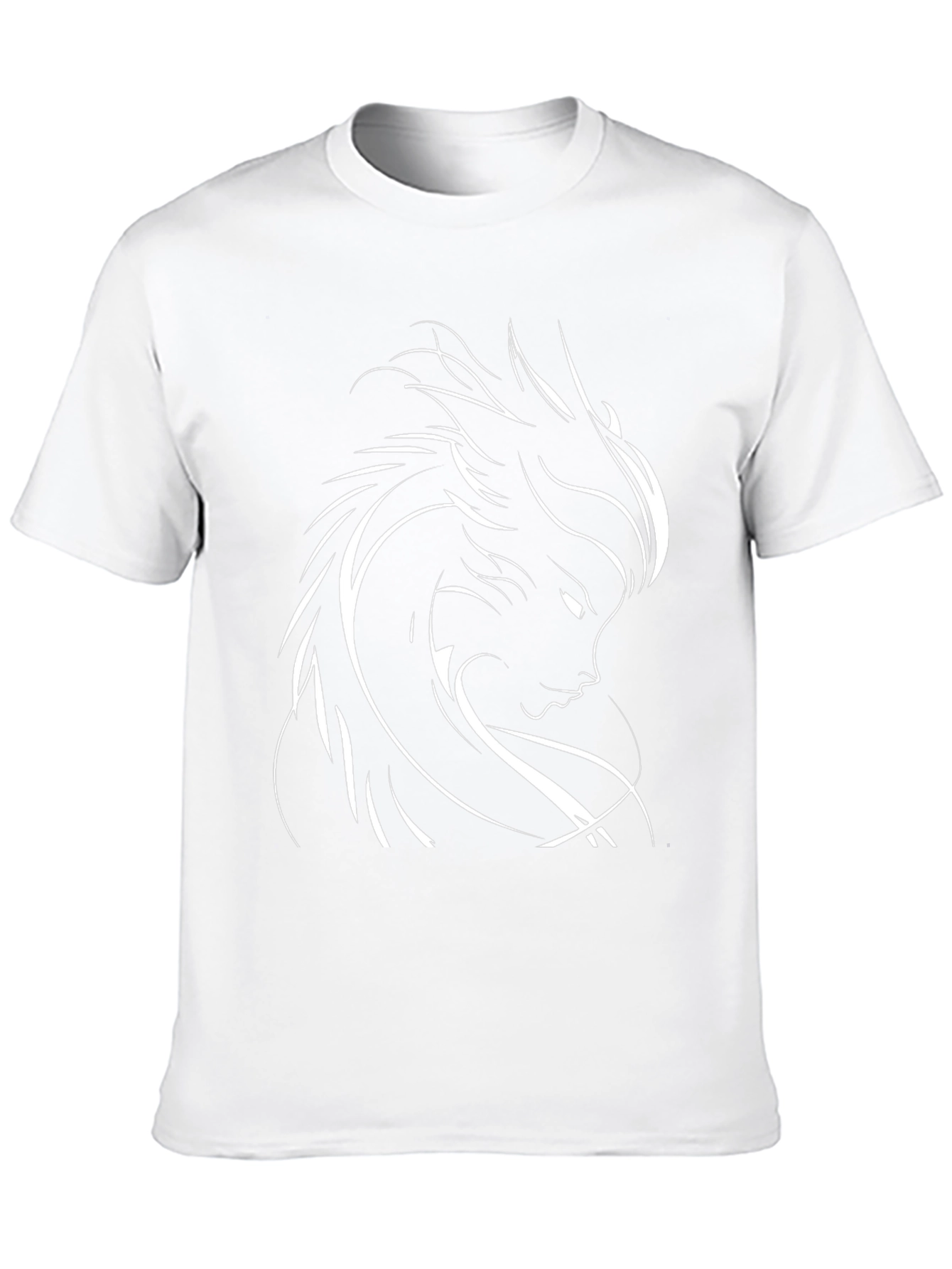 Abstract Woman Graphic Black T-Shirt