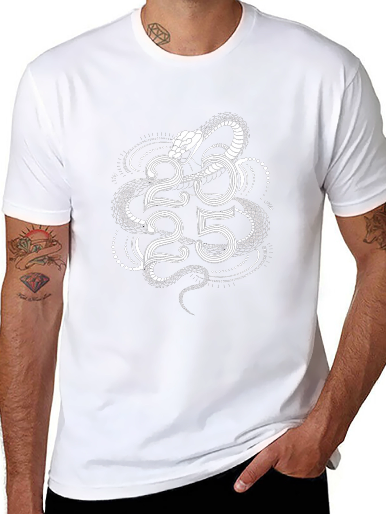 2025 Snake Graphic Tee - Stylish Unisex T-Shirt