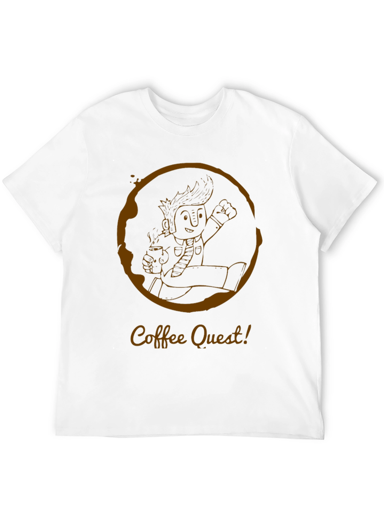 Coffee Quest T-Shirt - Adventure Awaits!