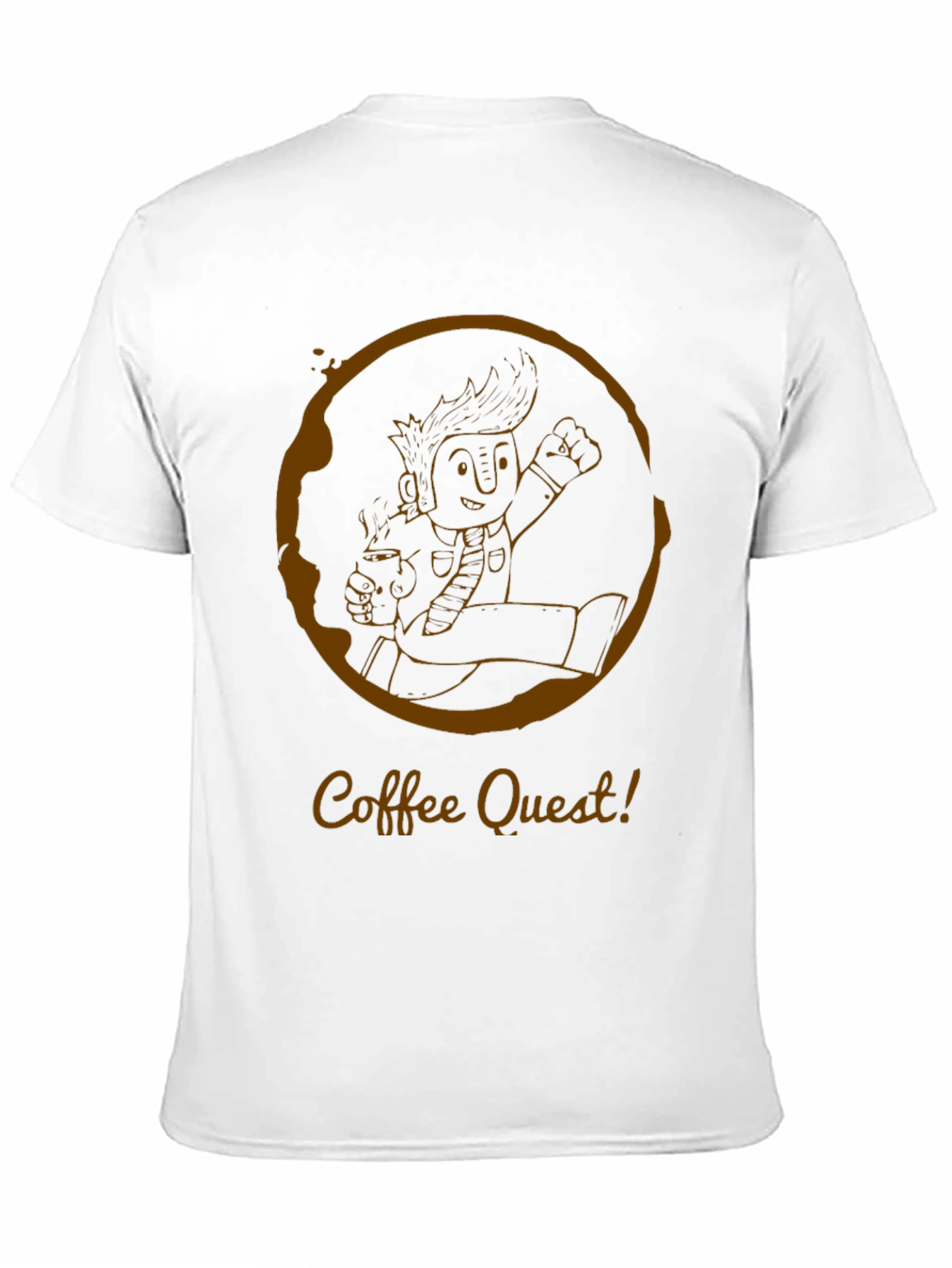 Coffee Quest T-Shirt - Adventure Awaits!