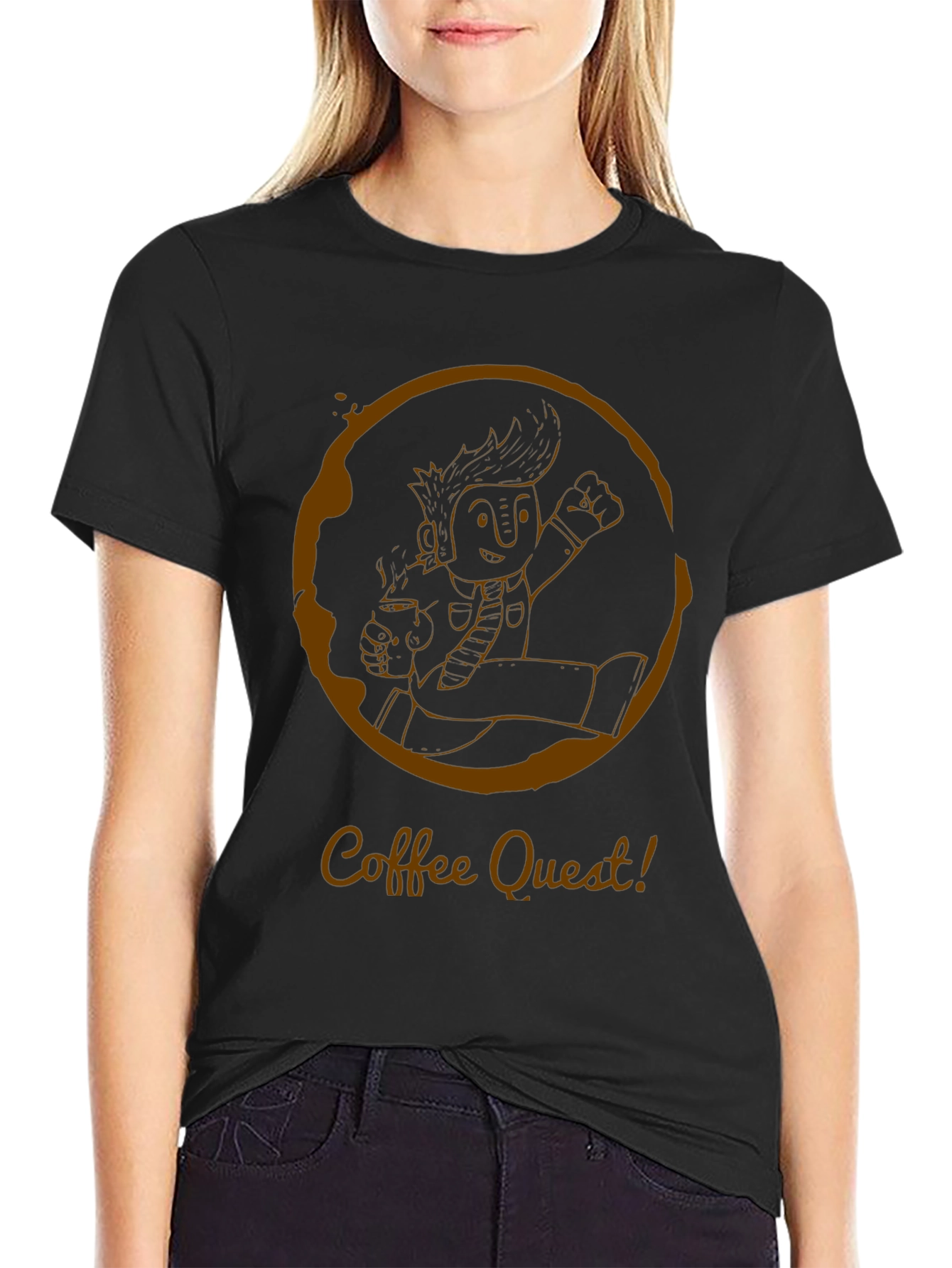 Coffee Quest T-Shirt - Adventure Awaits!