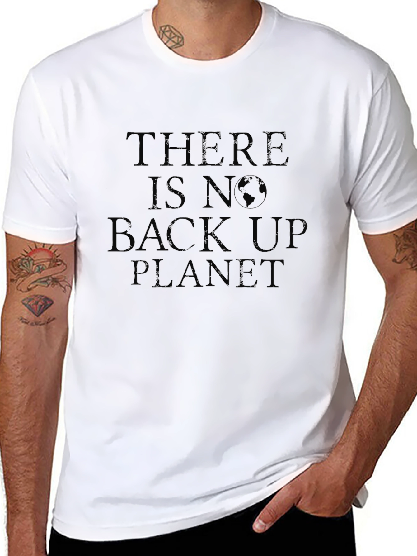 No Backup Planet Graphic Tee - Eco-Friendly Earth T-Shirt
