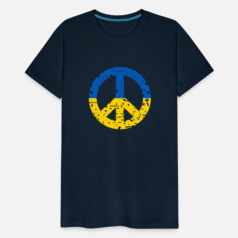Ukraine Peace Sign Ukrainian Flag Colors