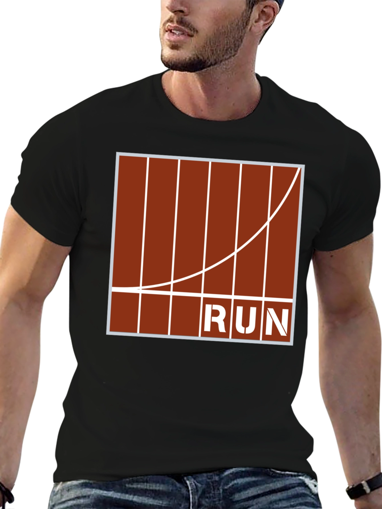 Run Track Graphic T-Shirt - Athletic Style