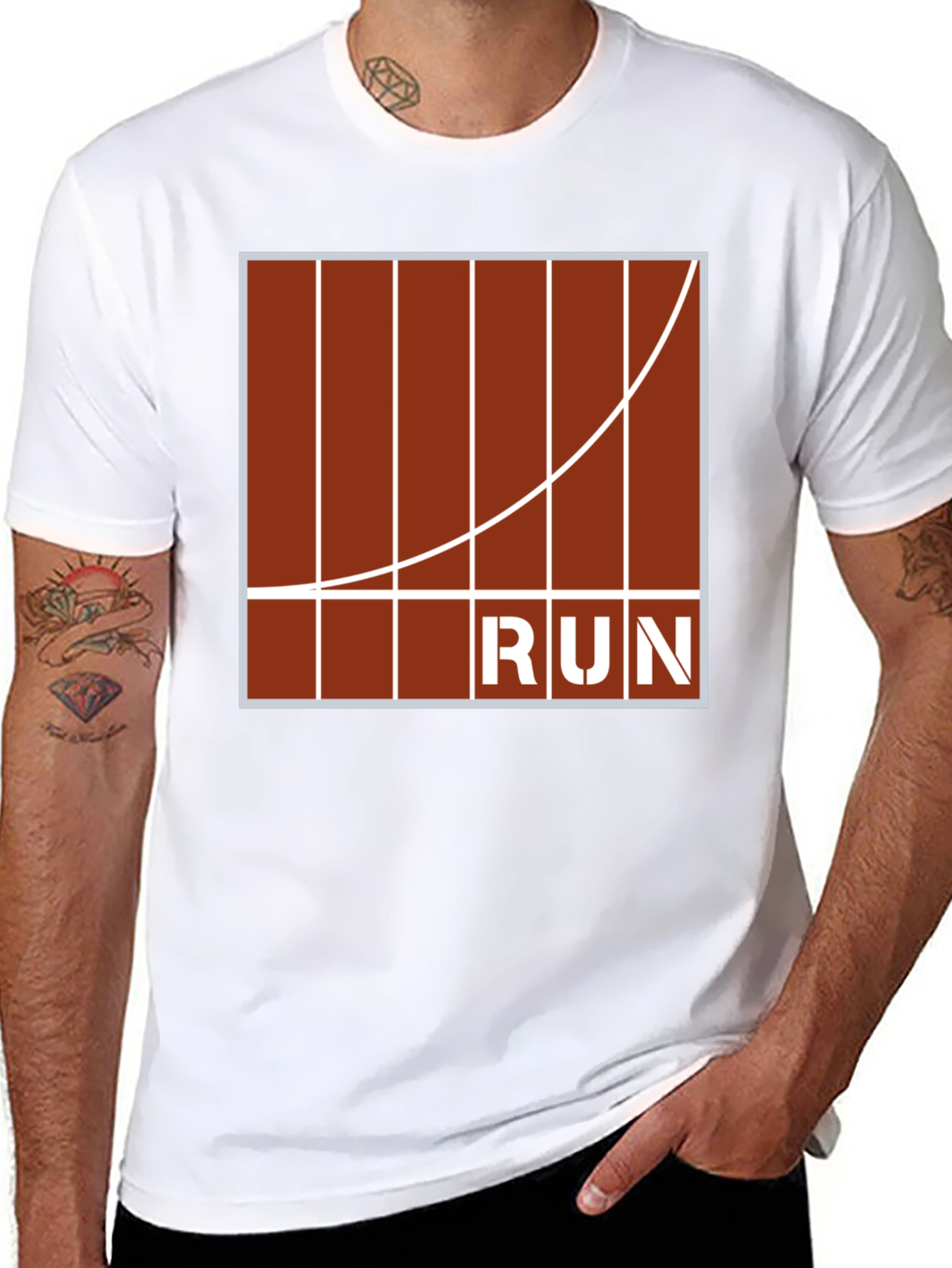 Run Track Graphic T-Shirt - Athletic Style