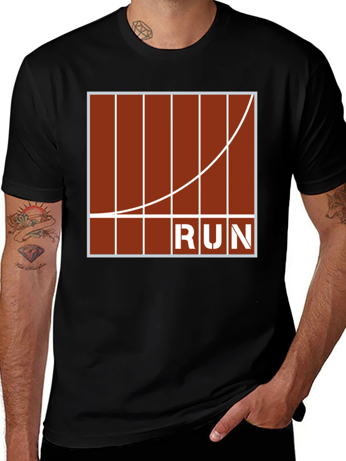 Run Track Graphic T-Shirt - Athletic Style