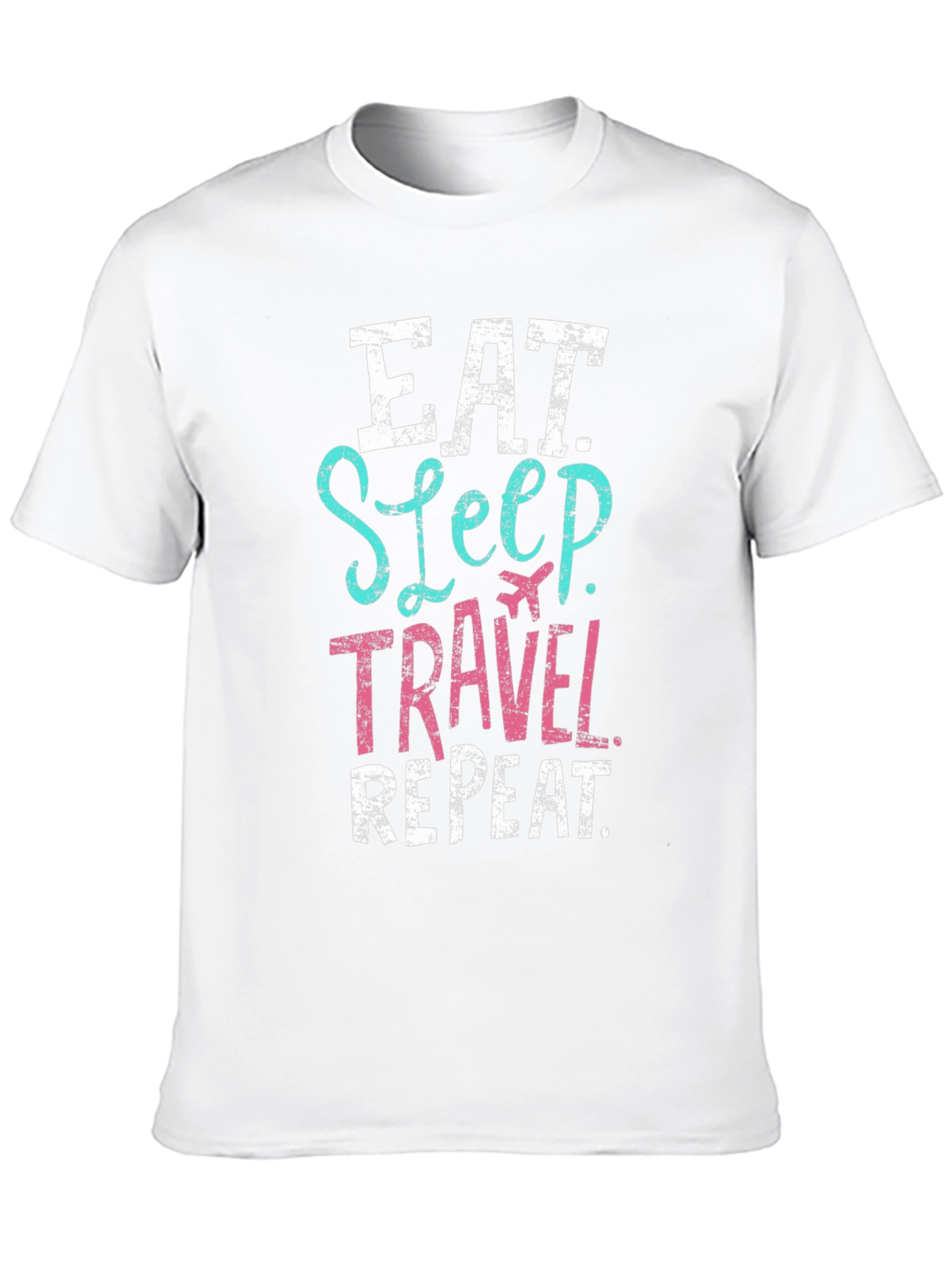 Eat Sleep Travel Repeat Black T-Shirt