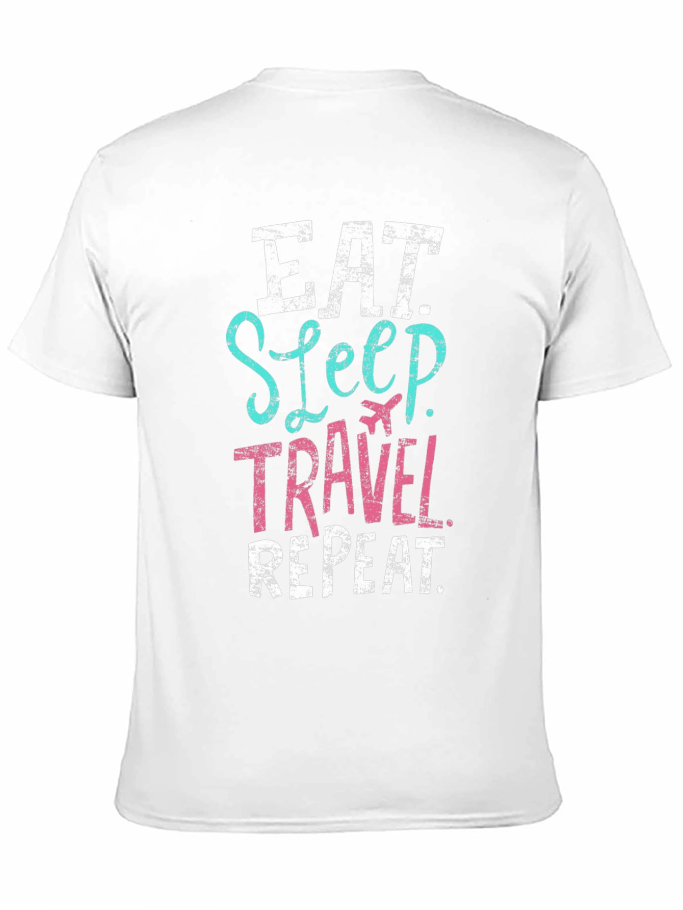Eat Sleep Travel Repeat Black T-Shirt
