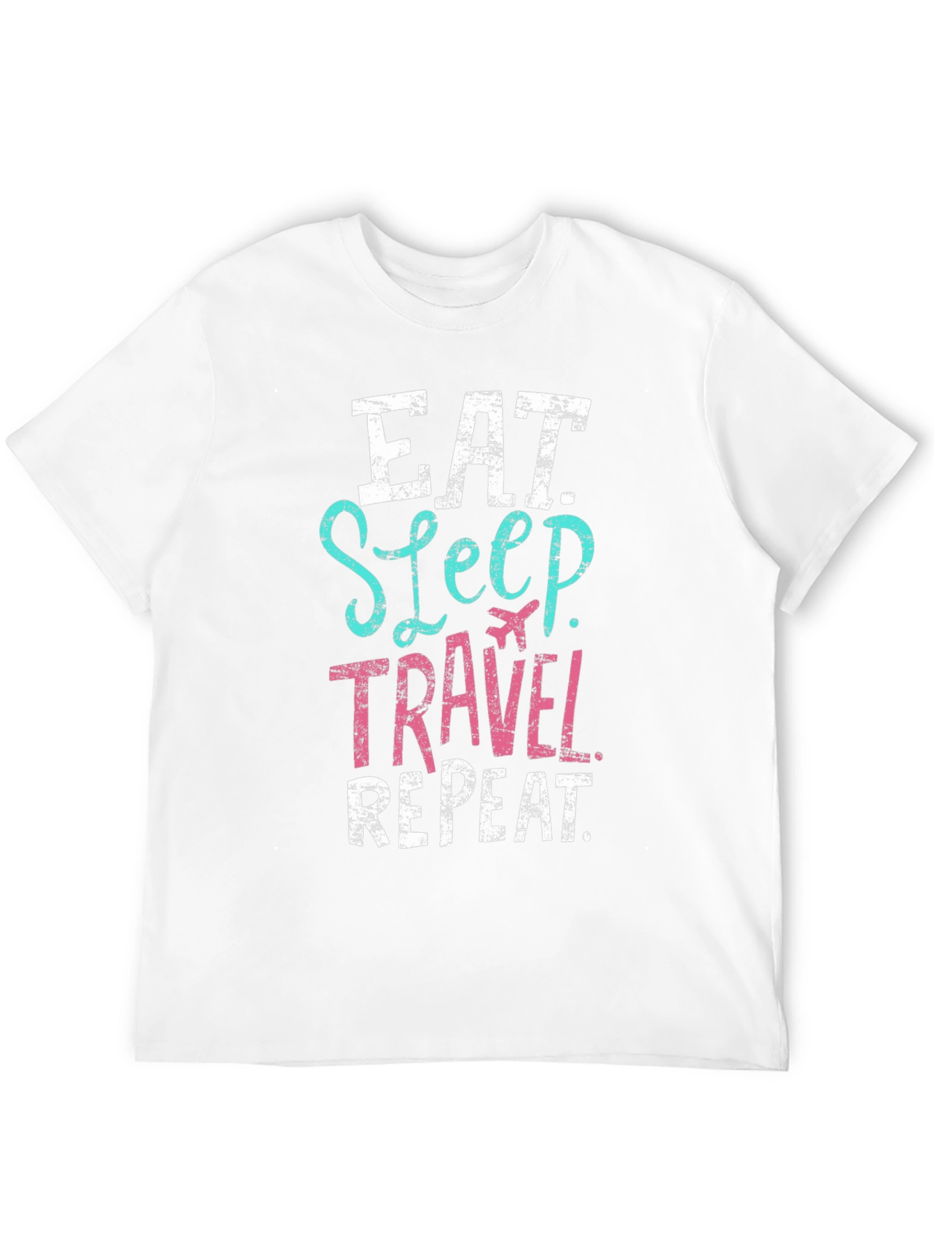 Eat Sleep Travel Repeat Black T-Shirt