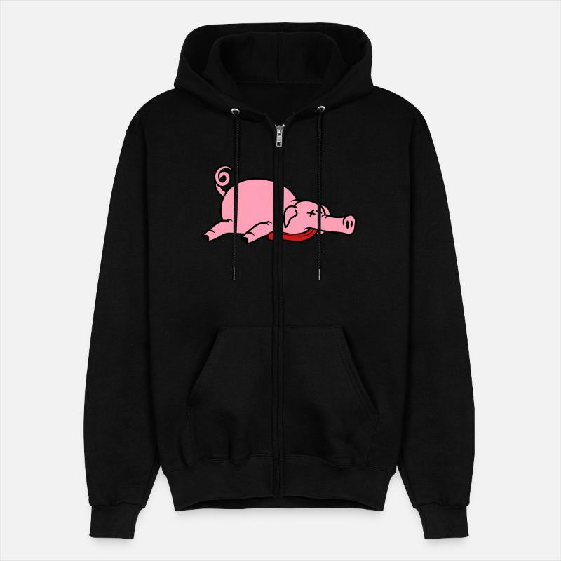 Unconscious dead pig barbecue food meat funny