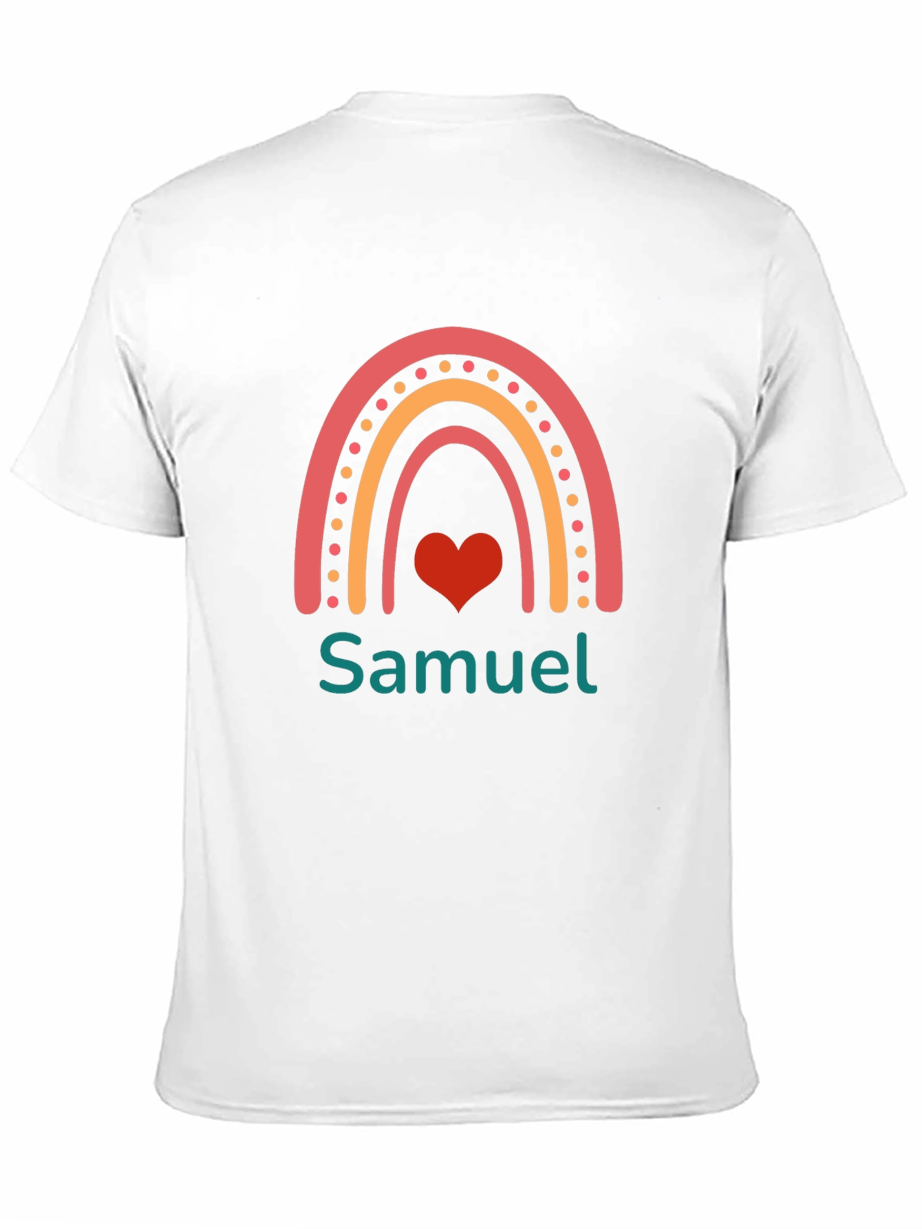 Personalized Samuel Rainbow Heart T-Shirt