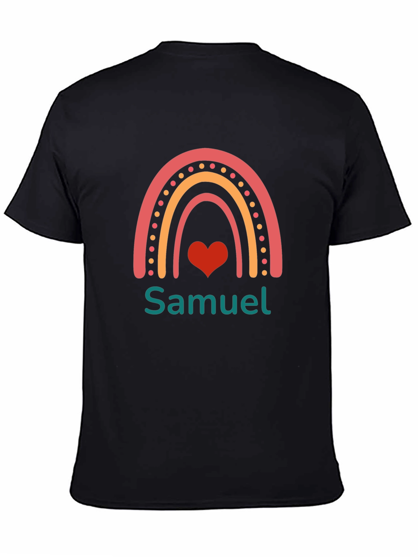 Personalized Samuel Rainbow Heart T-Shirt