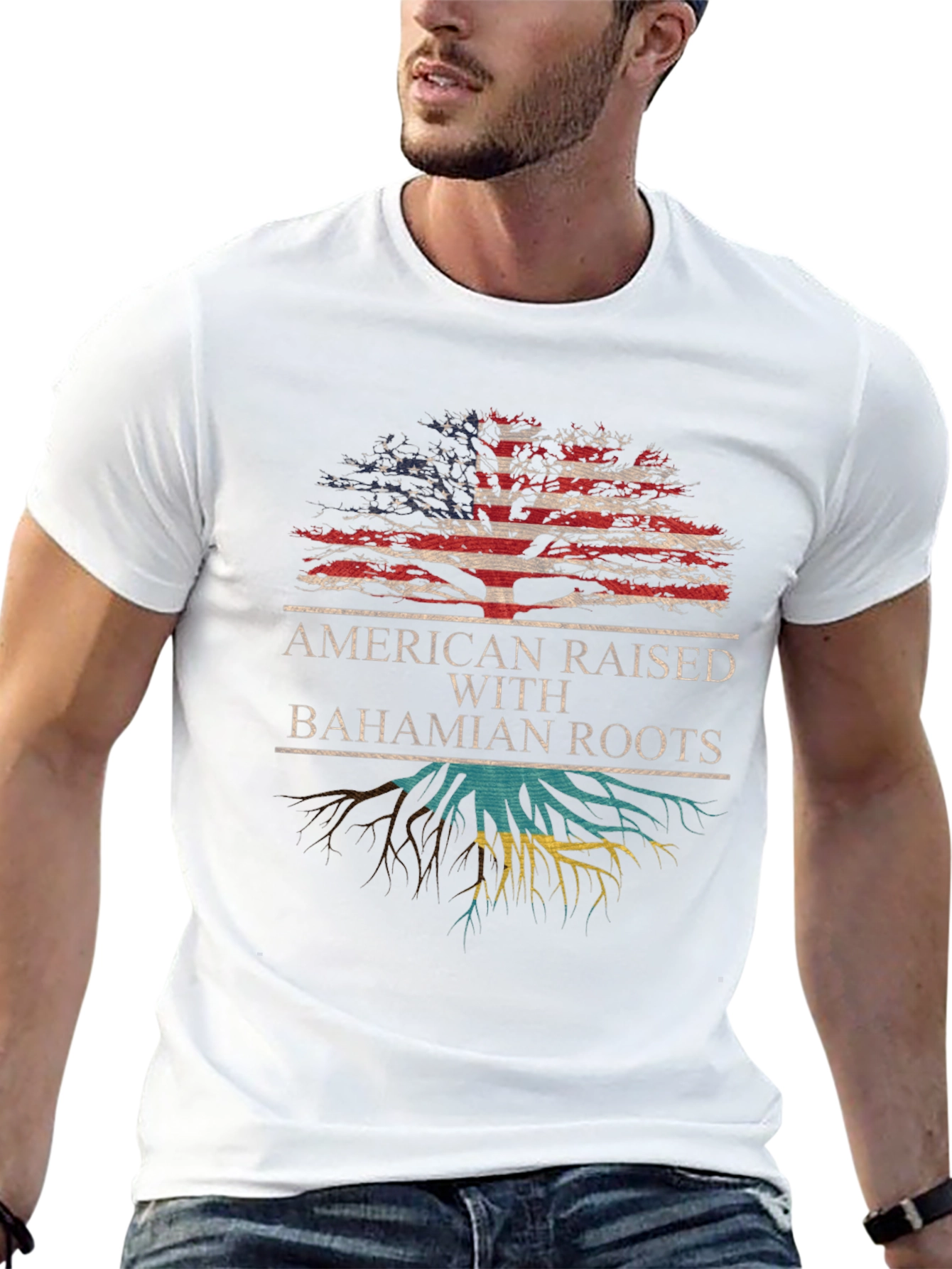 American Raised with Bahamian Roots T-Shirt
